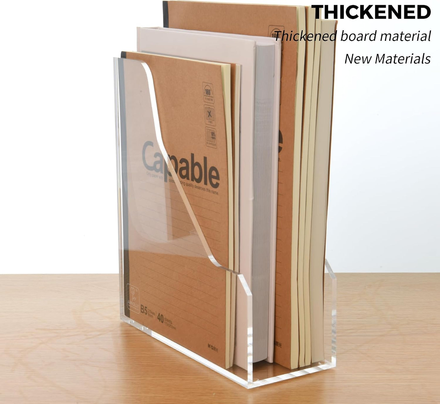 Acrylic Magazine File Holders / 1 Sections, A4 / Clear