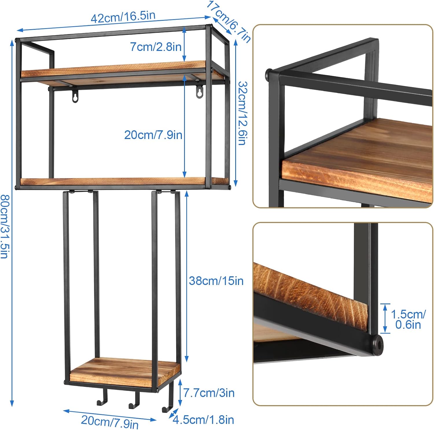 Towel Rack Wall Mounted - Space-Saving Design for Small Bathrooms | Versatile Organizer for Towels, Blankets, and More