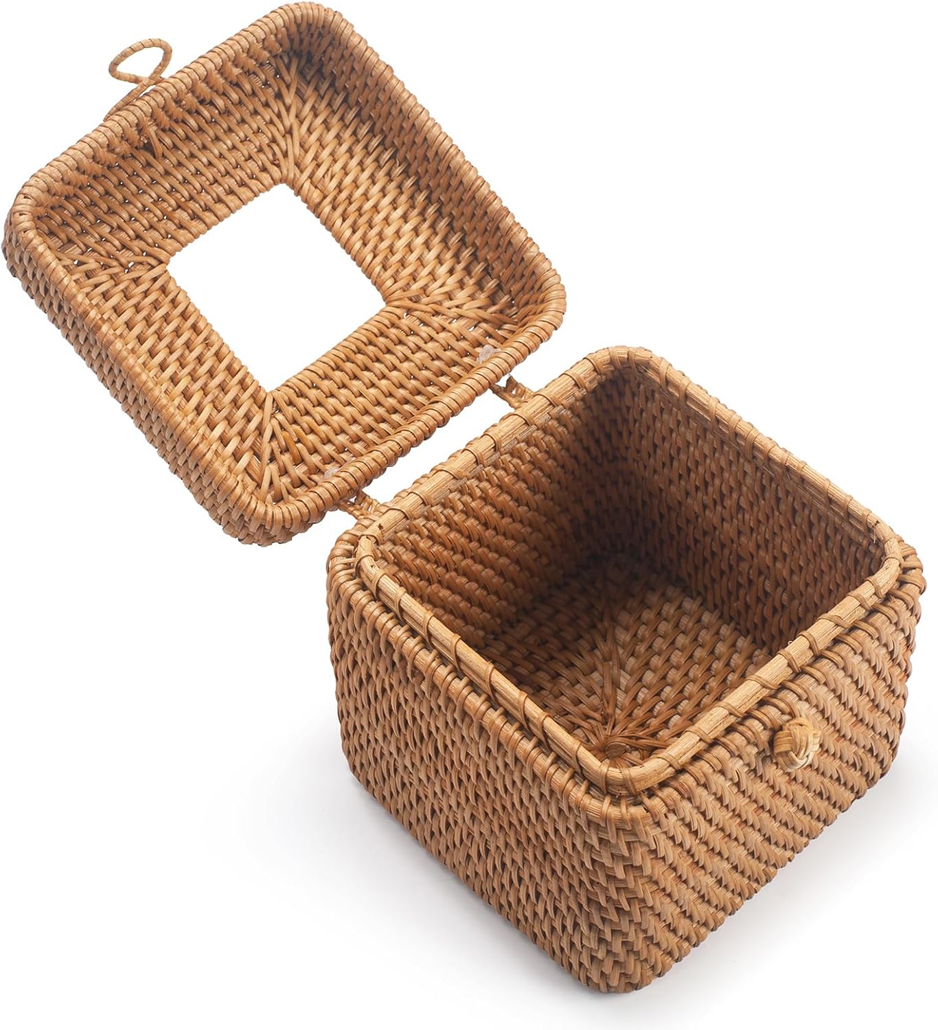 Wicker Tissue Box Holder / Natural
