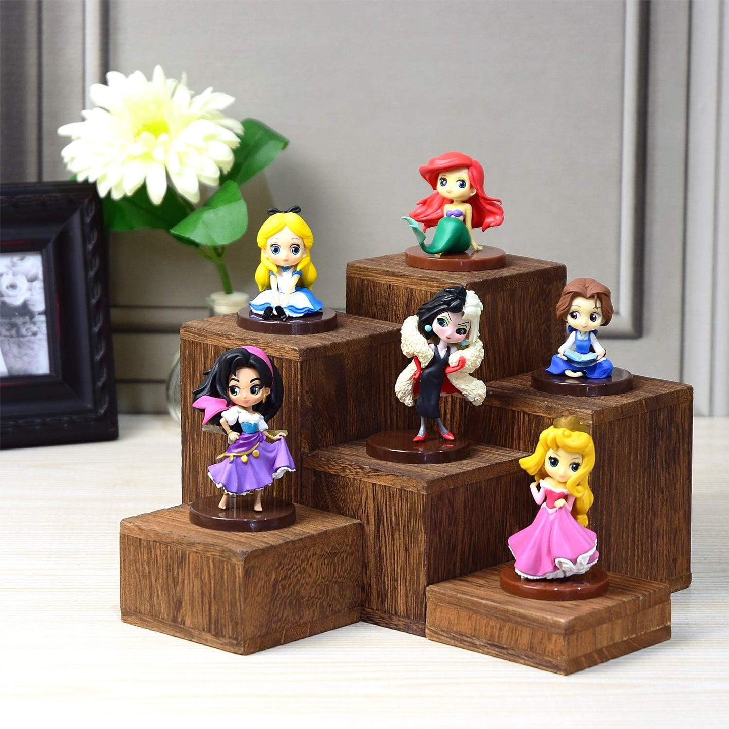 Wooden Square Risers for Display Jewelry and Accessories Display Stand Wooden / Brown / Set of 6