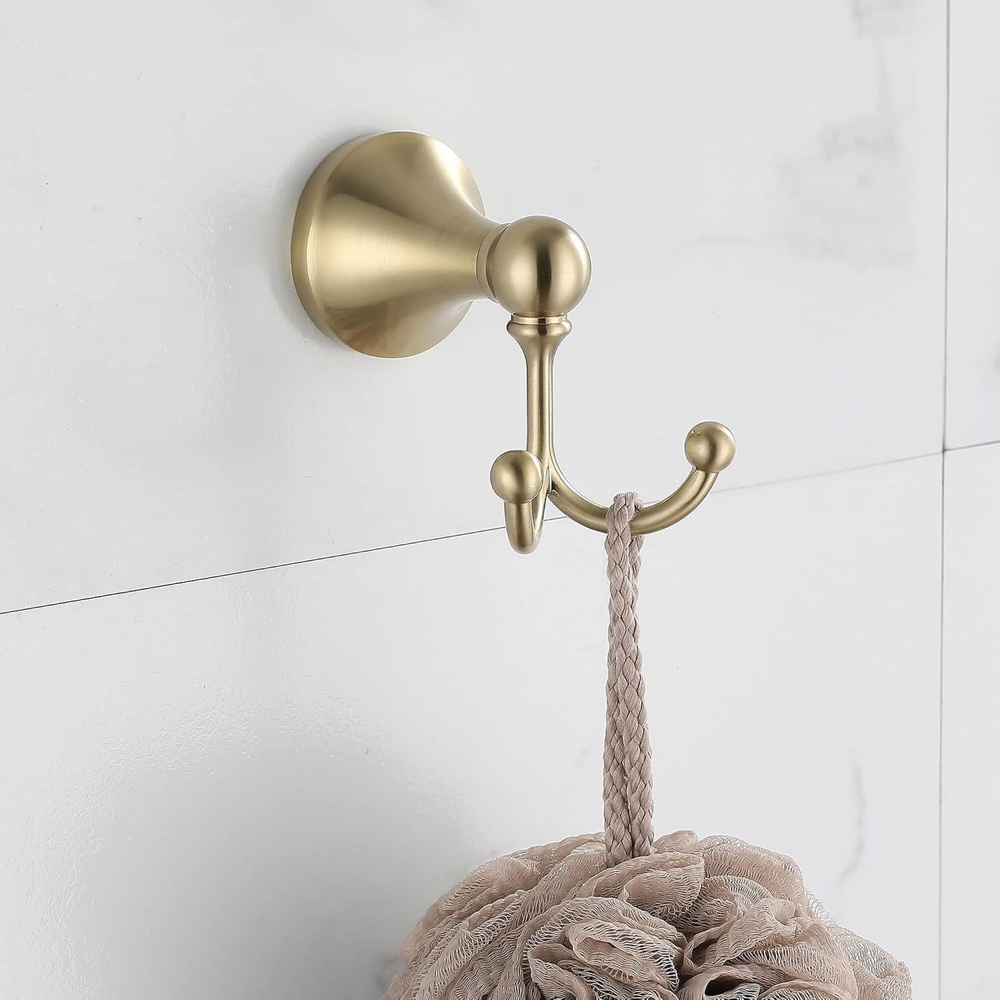 4 Piece Gold Bathroom Hardware Set - Brushed Gold Bathroom Accessories, 23.6 Inch Towel Bar | Towel Hook | Toilet Paper