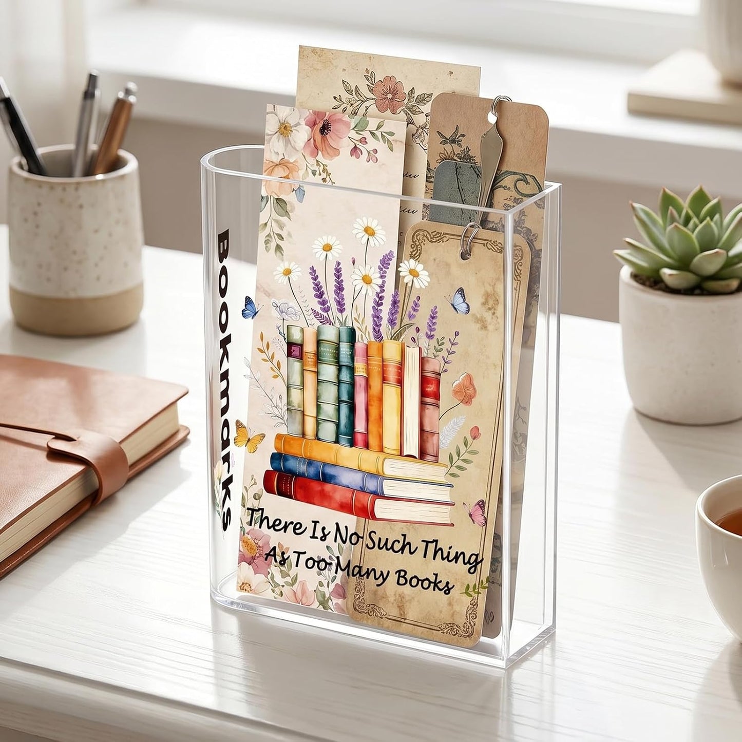 Shaped Acrylic Bookmark Holder / Wildflower Book