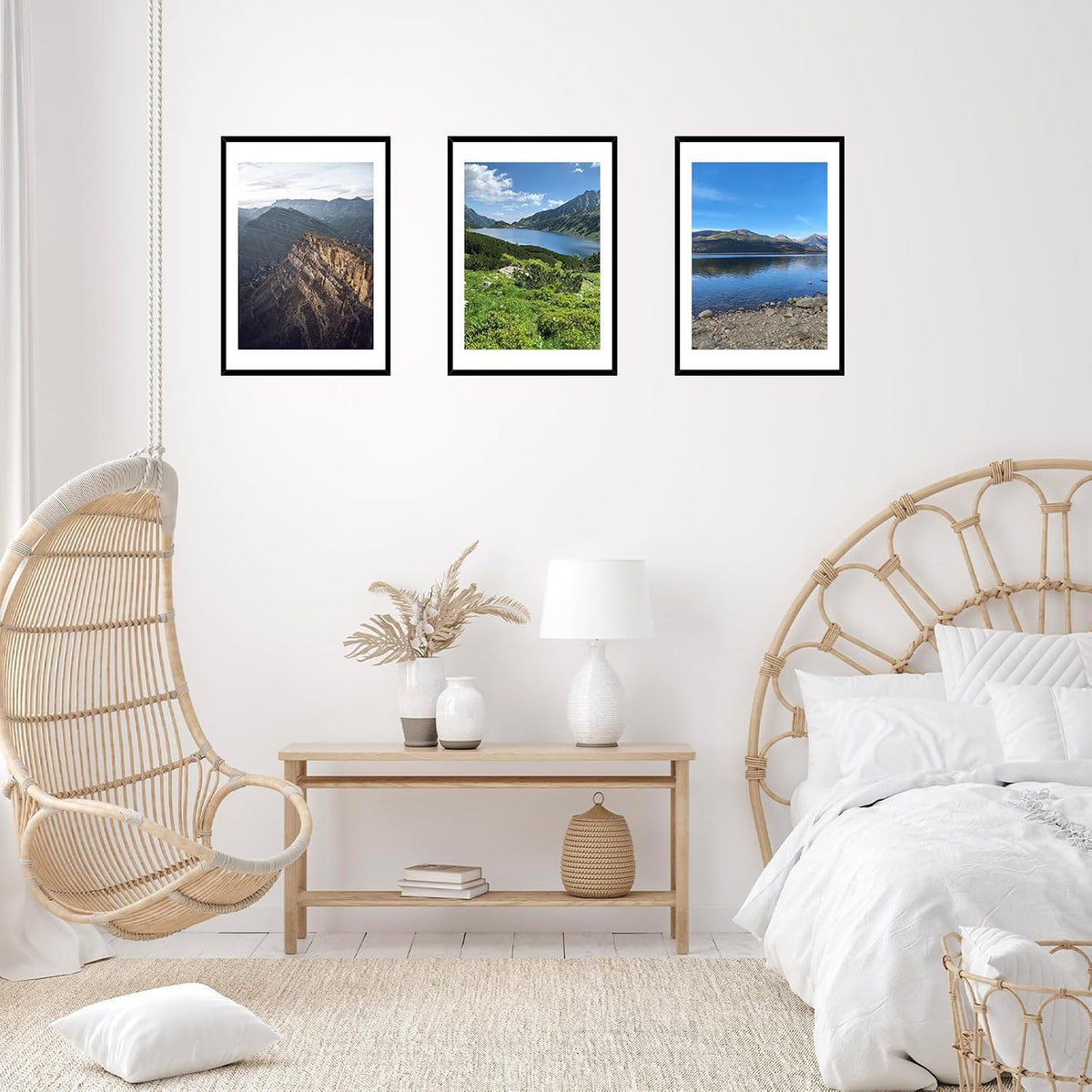 JCJMY 16x24 Picture Frame with Mat for Poster Photo and 40x60 cm Canvas, Display 14x20 with Mat or 16 x 24 without
