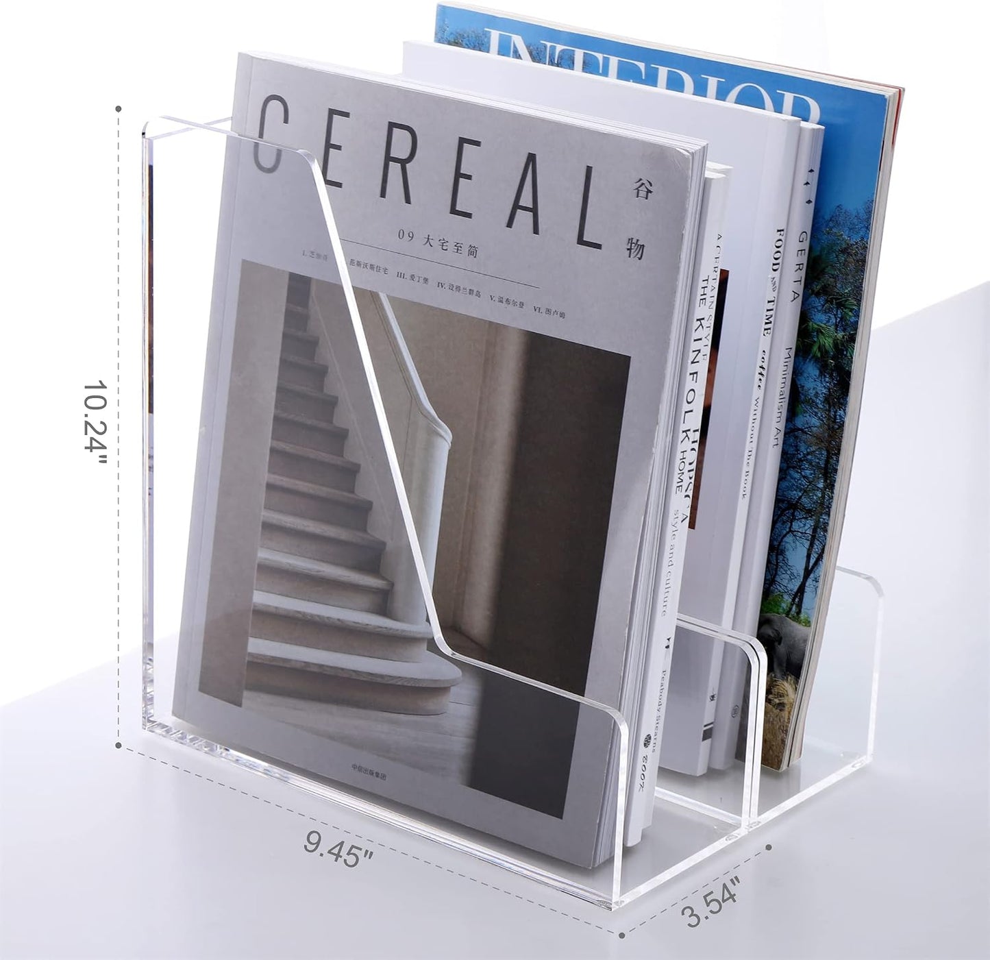 Acrylic Magazine File Holders / A4 / Clear / Set of 2