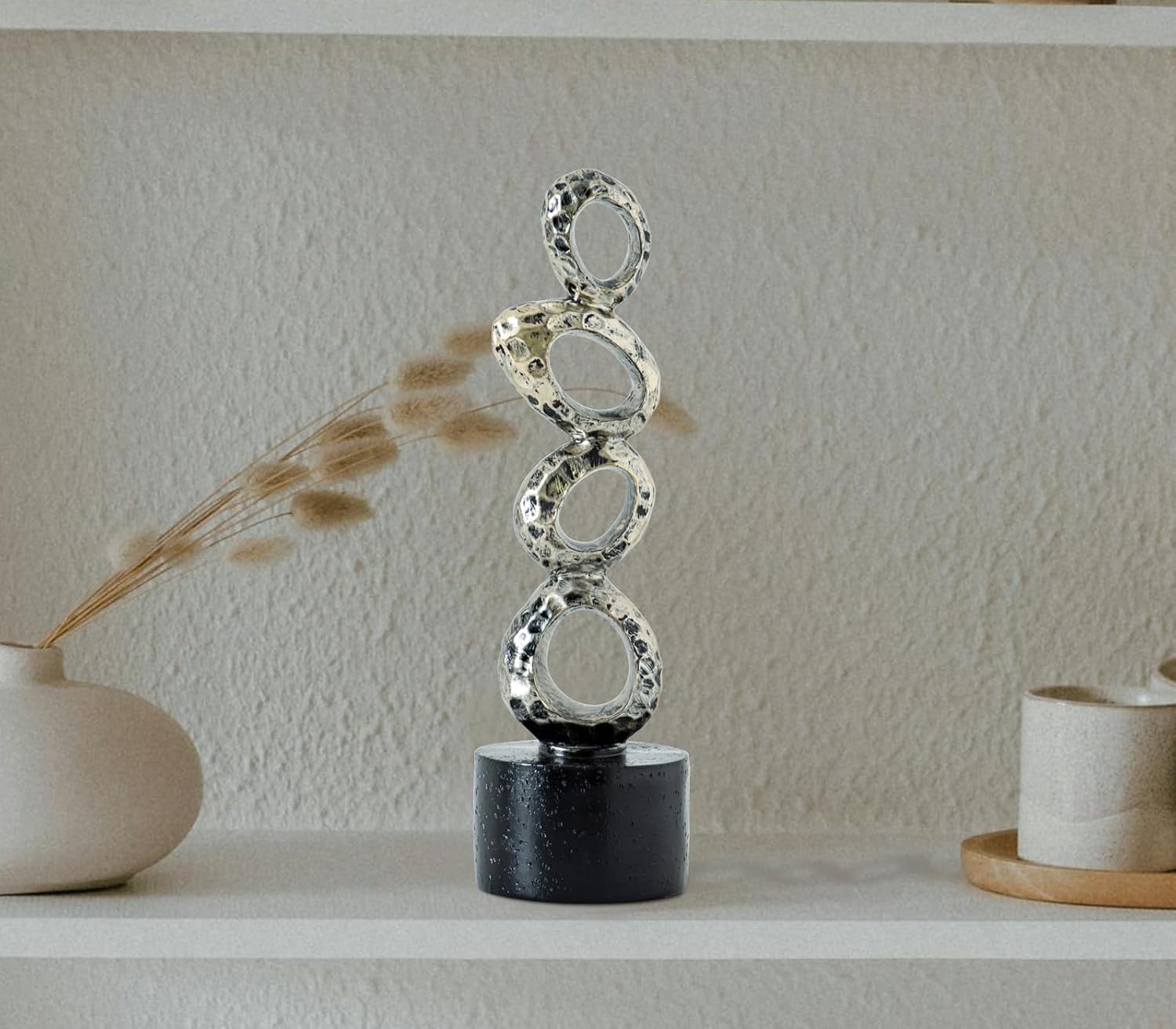 Modern Abstract Resin Sculpture / Gold