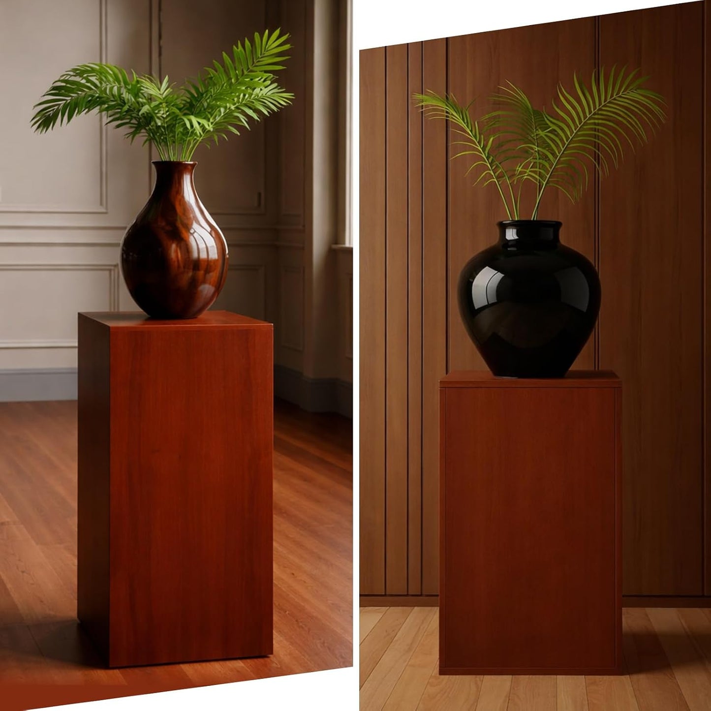 Wooden Cube Display Pedestal Stand / 15 x 15 x 24