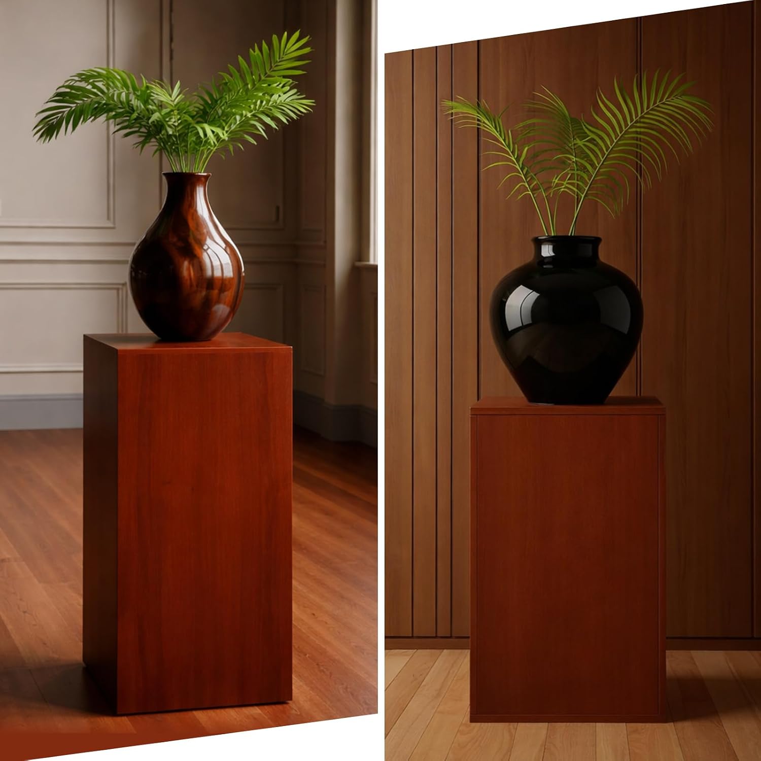 Wooden Cube Display Pedestal Stand / 15 x 15 x 24