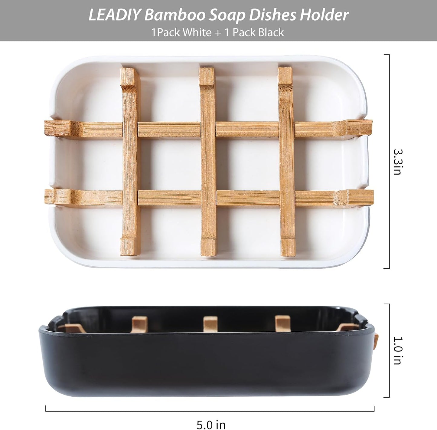 /Set Bathroom Soap Holder / Black&white / Set of 2