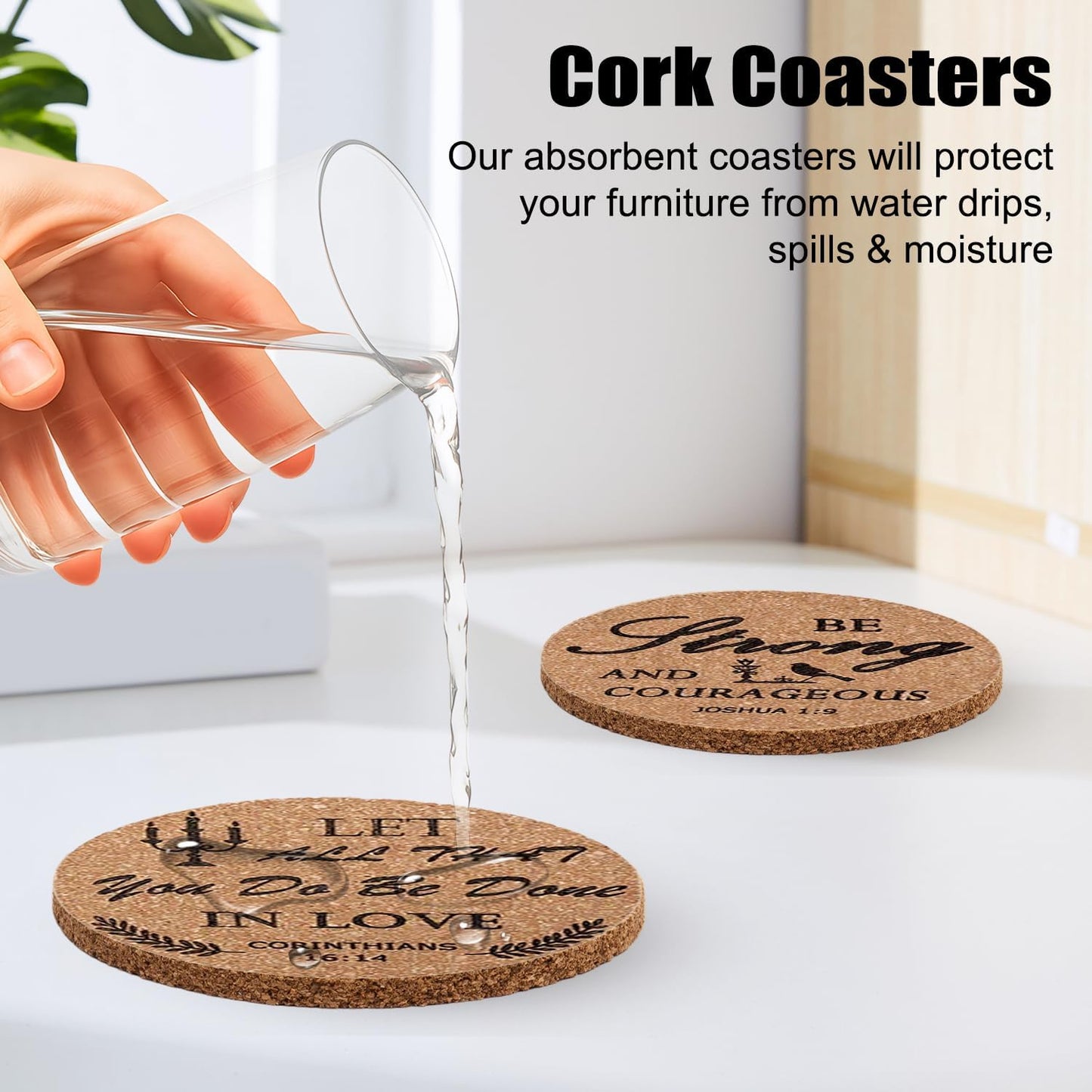 Bible Verses Heat Resistant Furniture / Natural / Set of 50