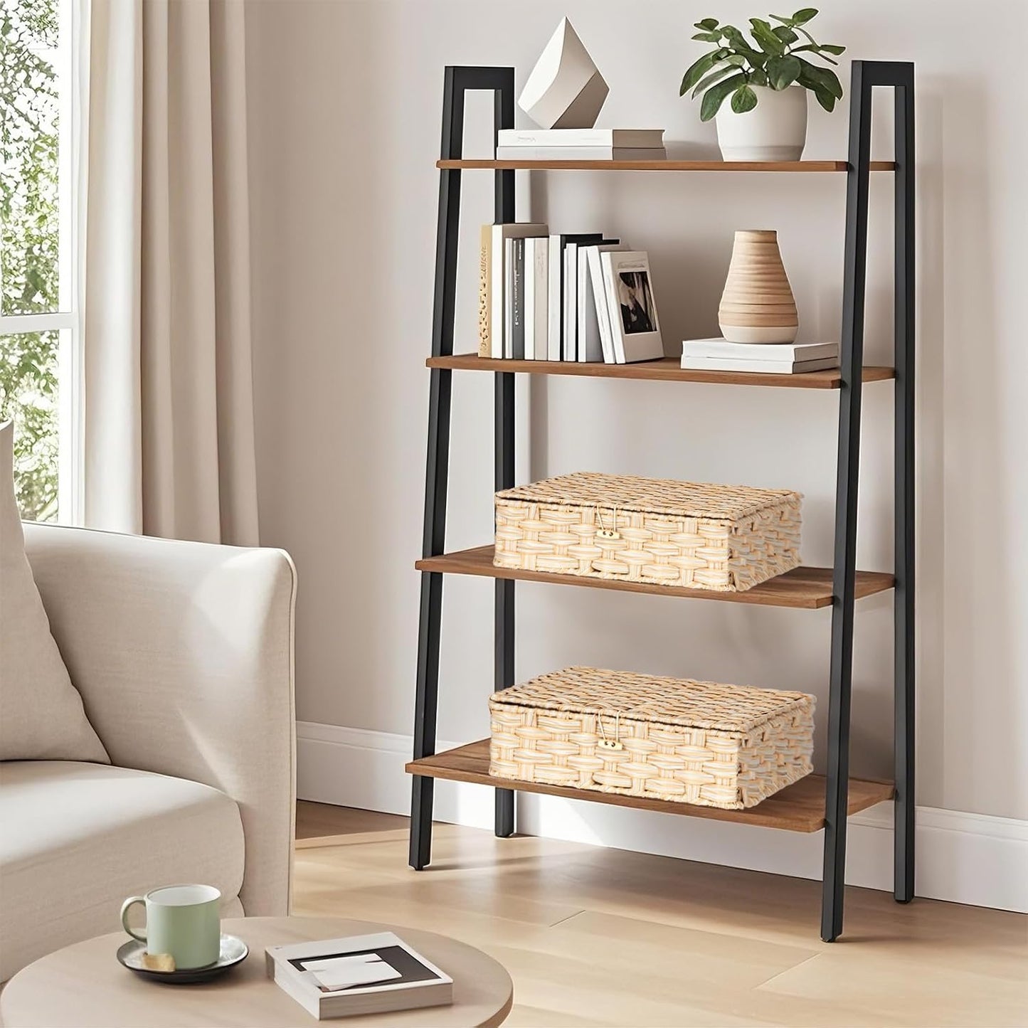 Woven Rattan Organizer Bins / Beige / Set of 2