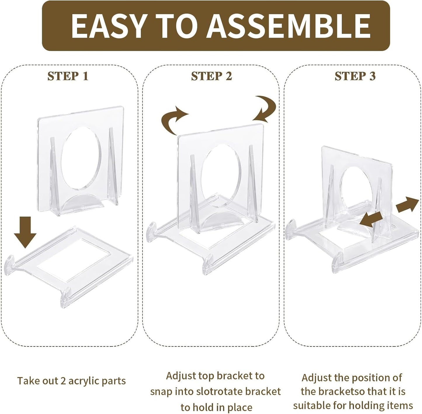 Adjustable Acrylic Plate Stand