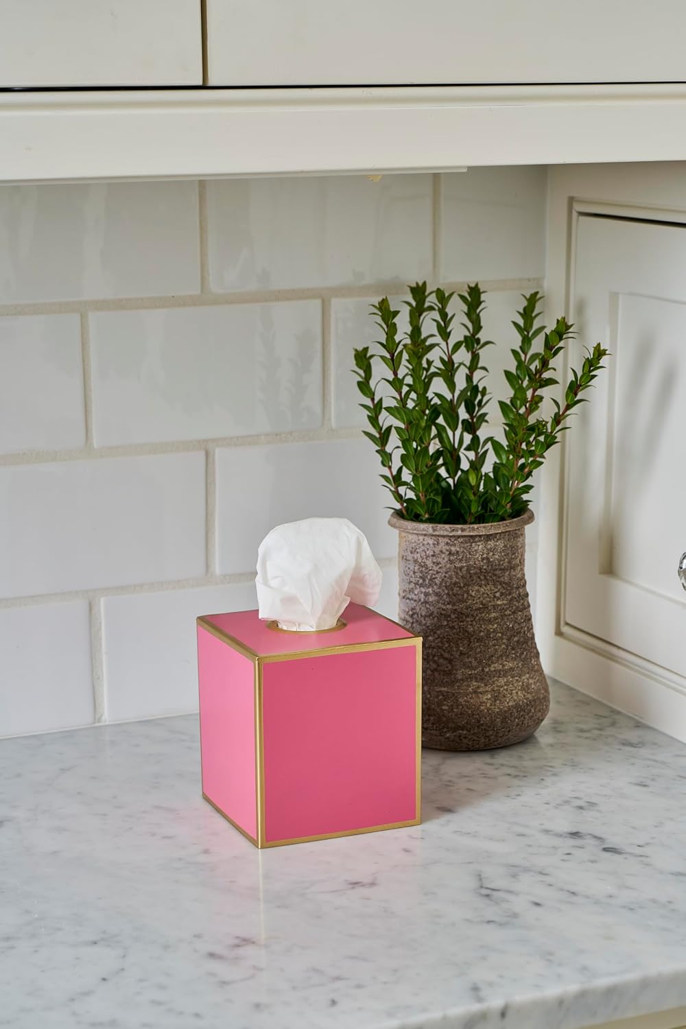 Jaye’s Studio Decorative Square Tissue Box Cover Tissue Holder / Pink
