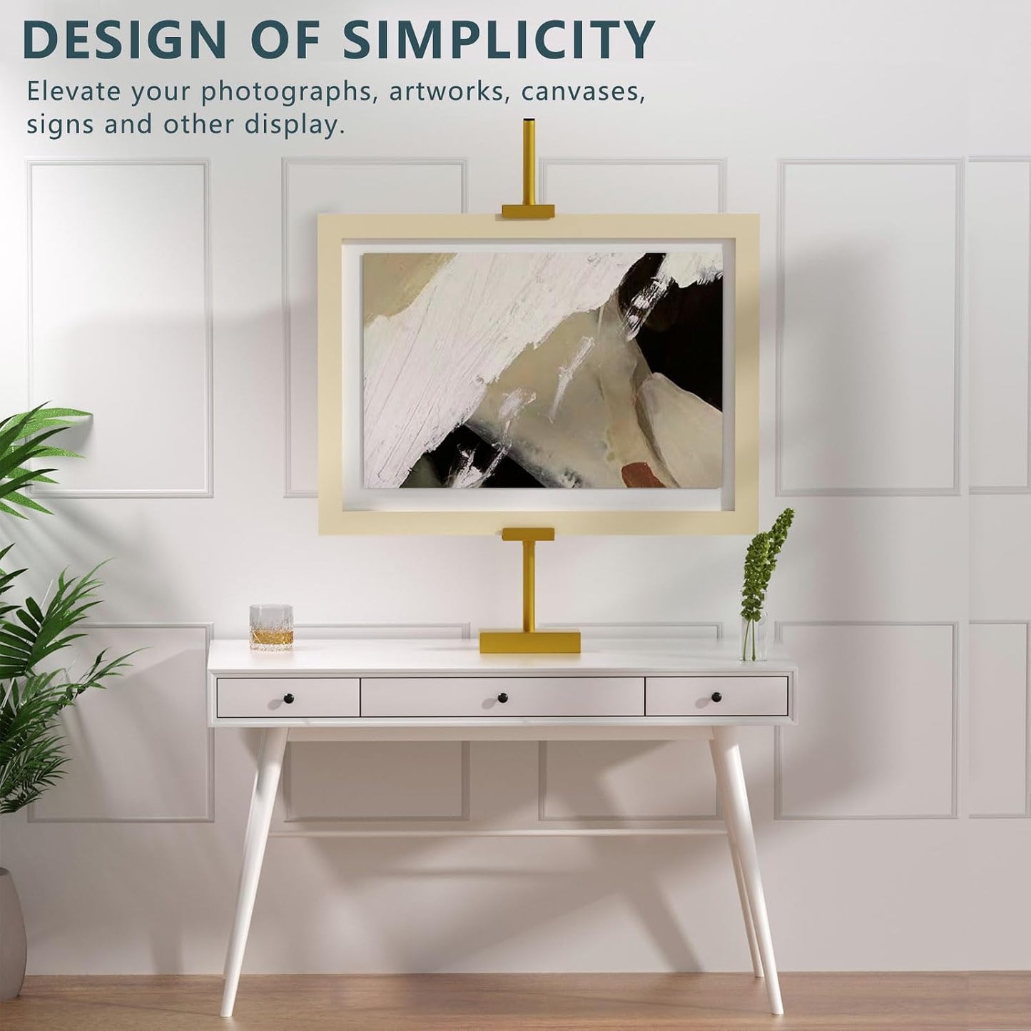 Picture Frame Stand Frame Holder Table Easels / Gold / 29 Inch
