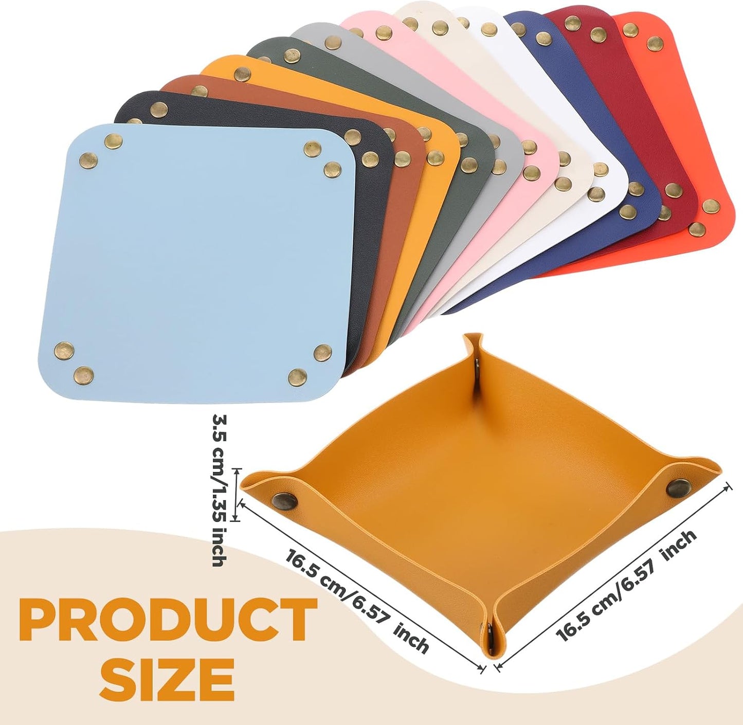 PU Leather Valet Tray / Medium / Set of 12