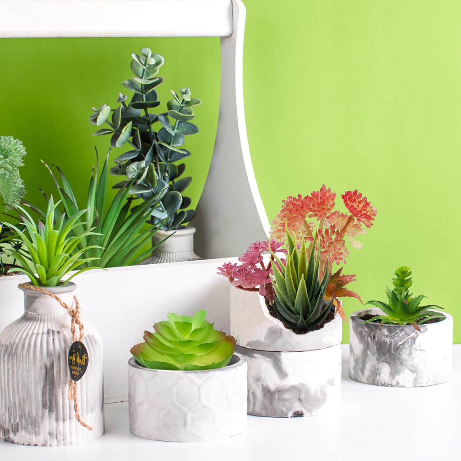 Colorful Succulents Plants Artificial / Set of 22