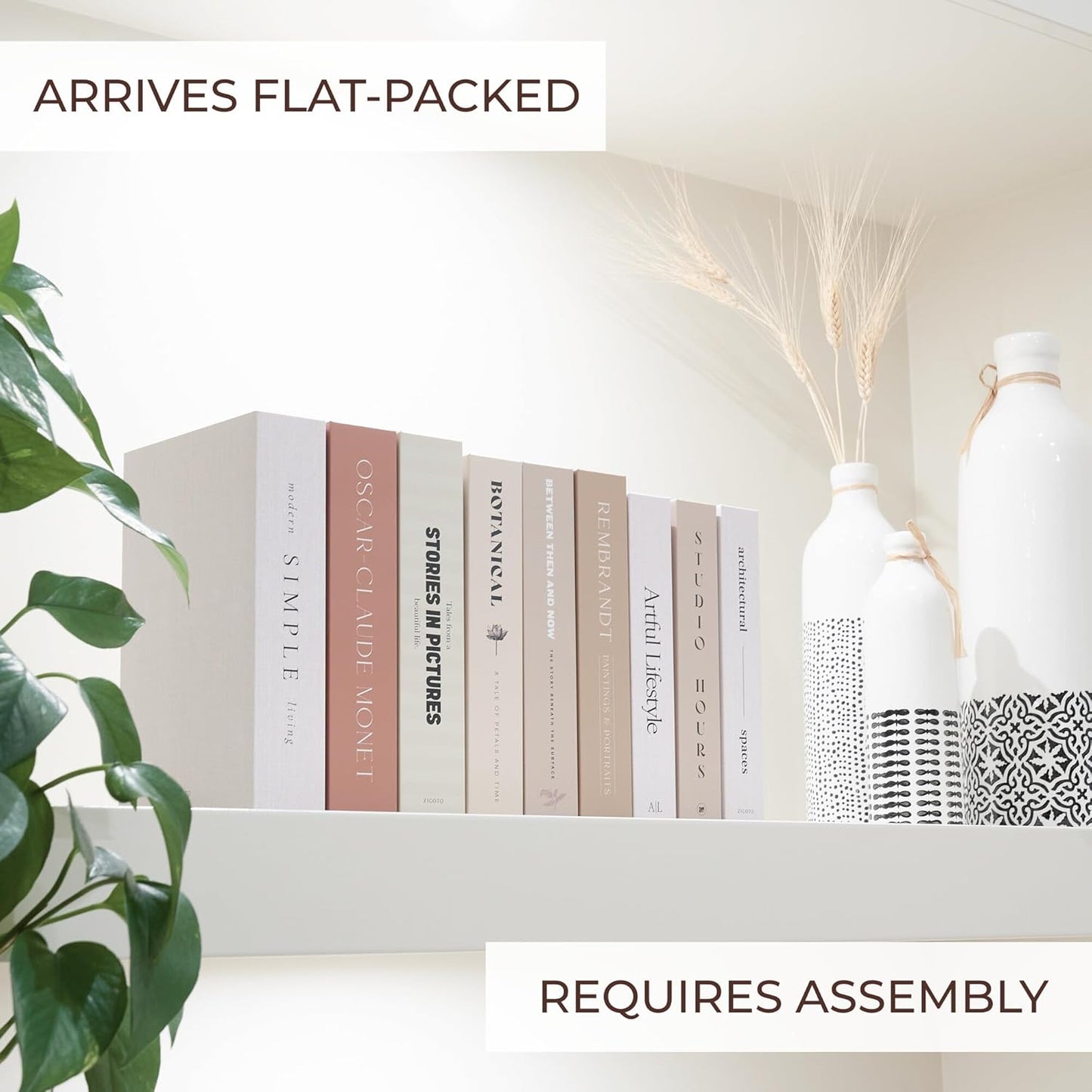Decorative Books / Boxes Coffee Table / Brown / Set of 9