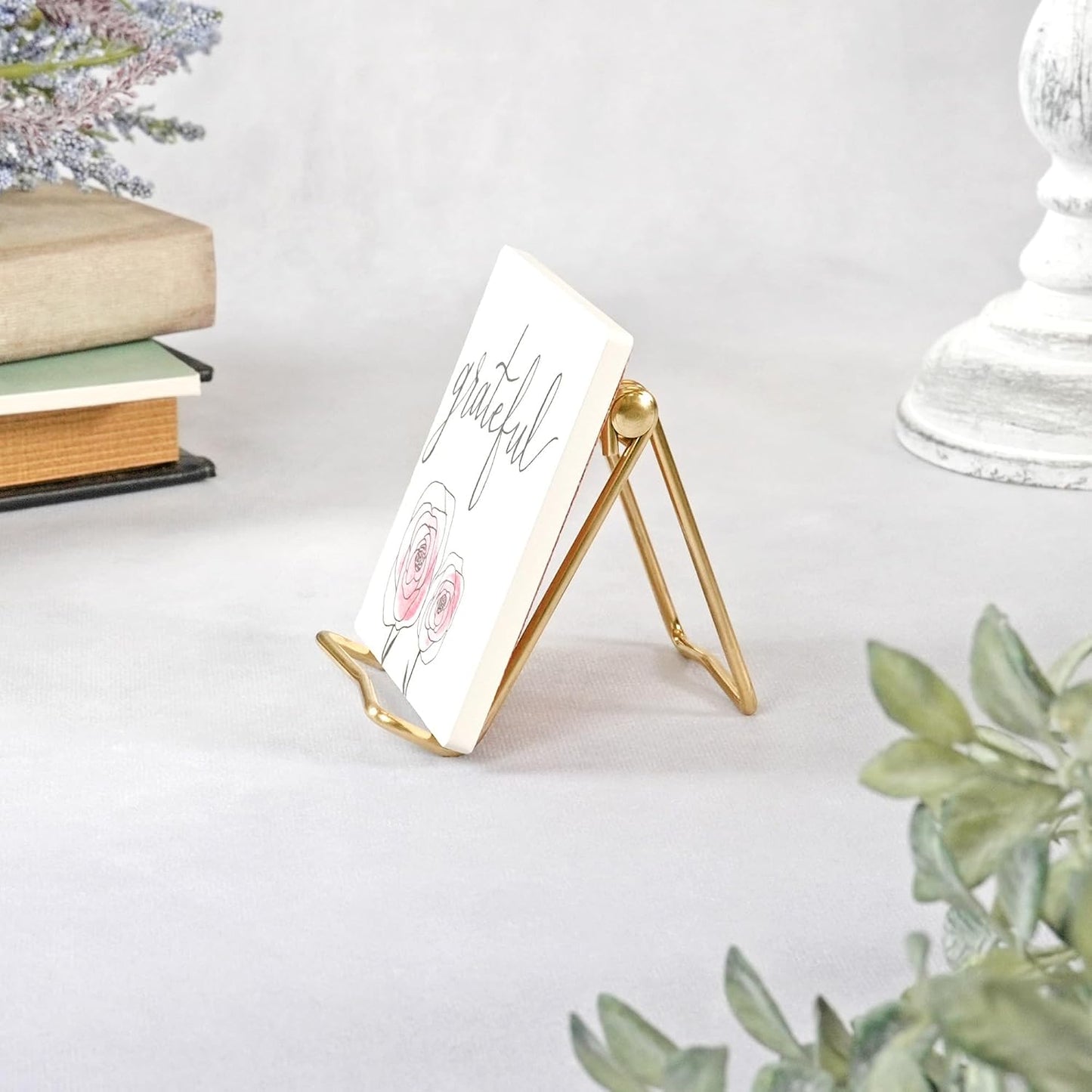 Bard's Folding Gold-toned Wire Easel Stand, 3" H x 2.75" W x 3" D, Pack of 6