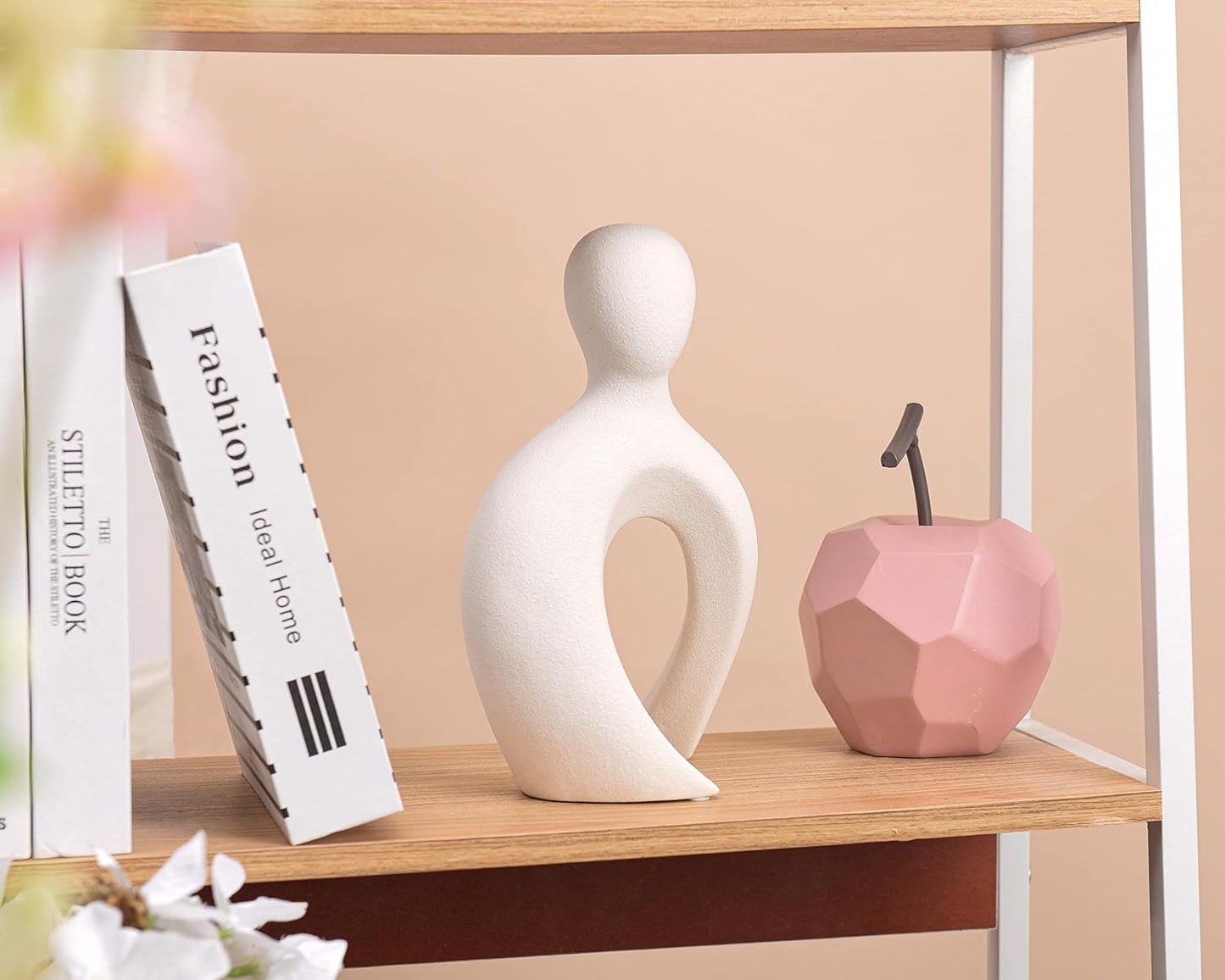 Abstract Lover Statue / White