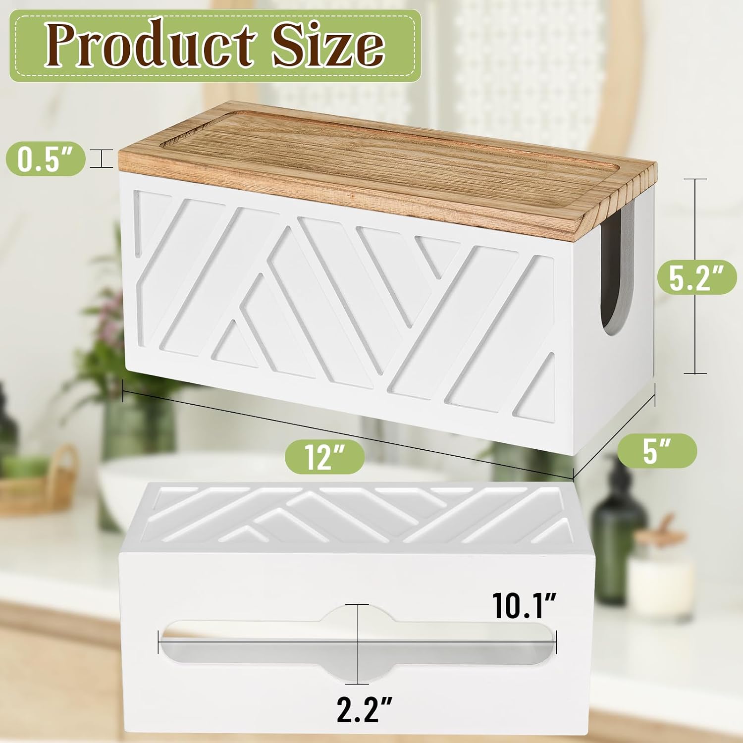 Paper Towel Dispenser Wall Mount, Paper Towel Holder Wall Mounted with Lid, Solid Wood Commercial C-Fold, Z-Fold