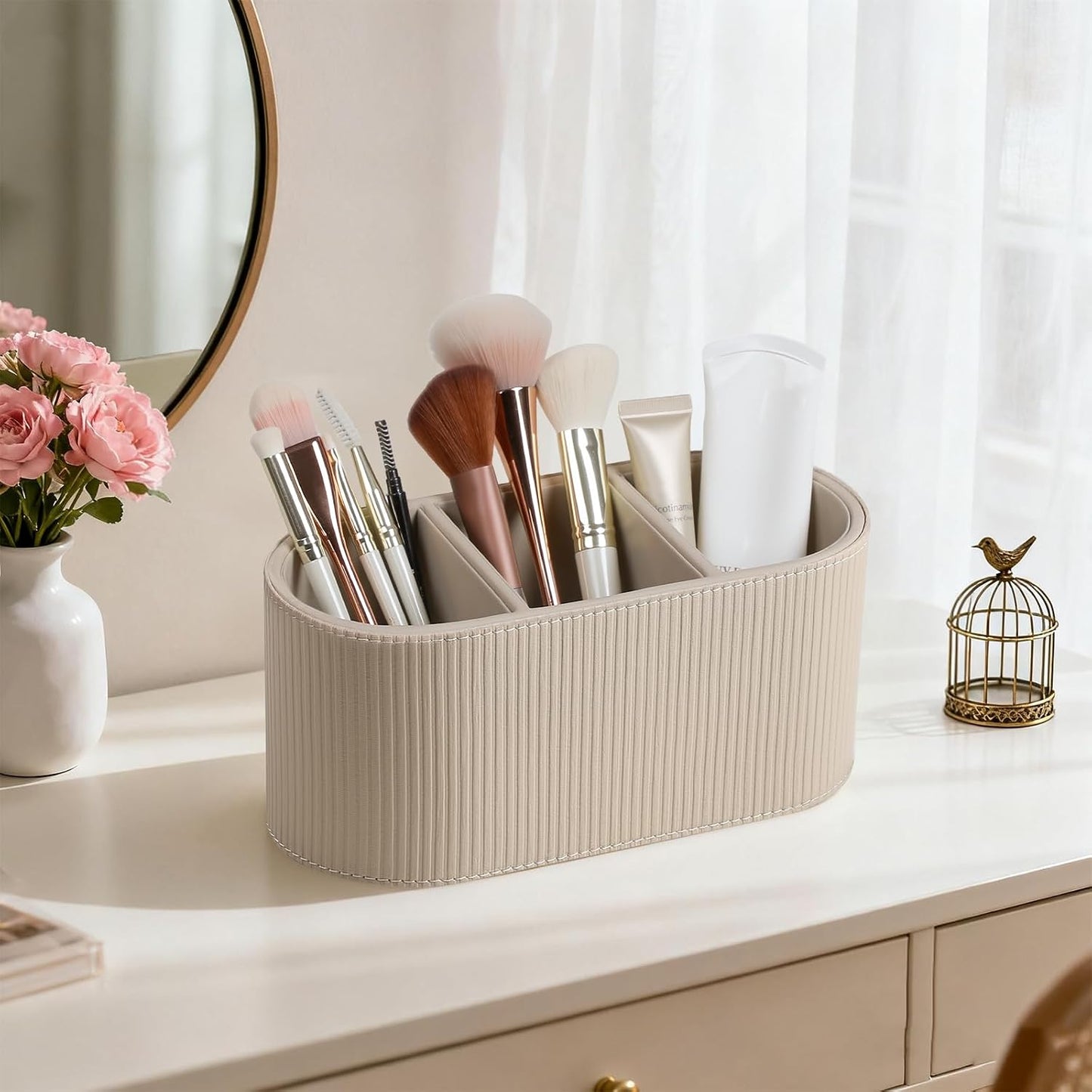 Aesthetic Remote Control Holder / Beige
