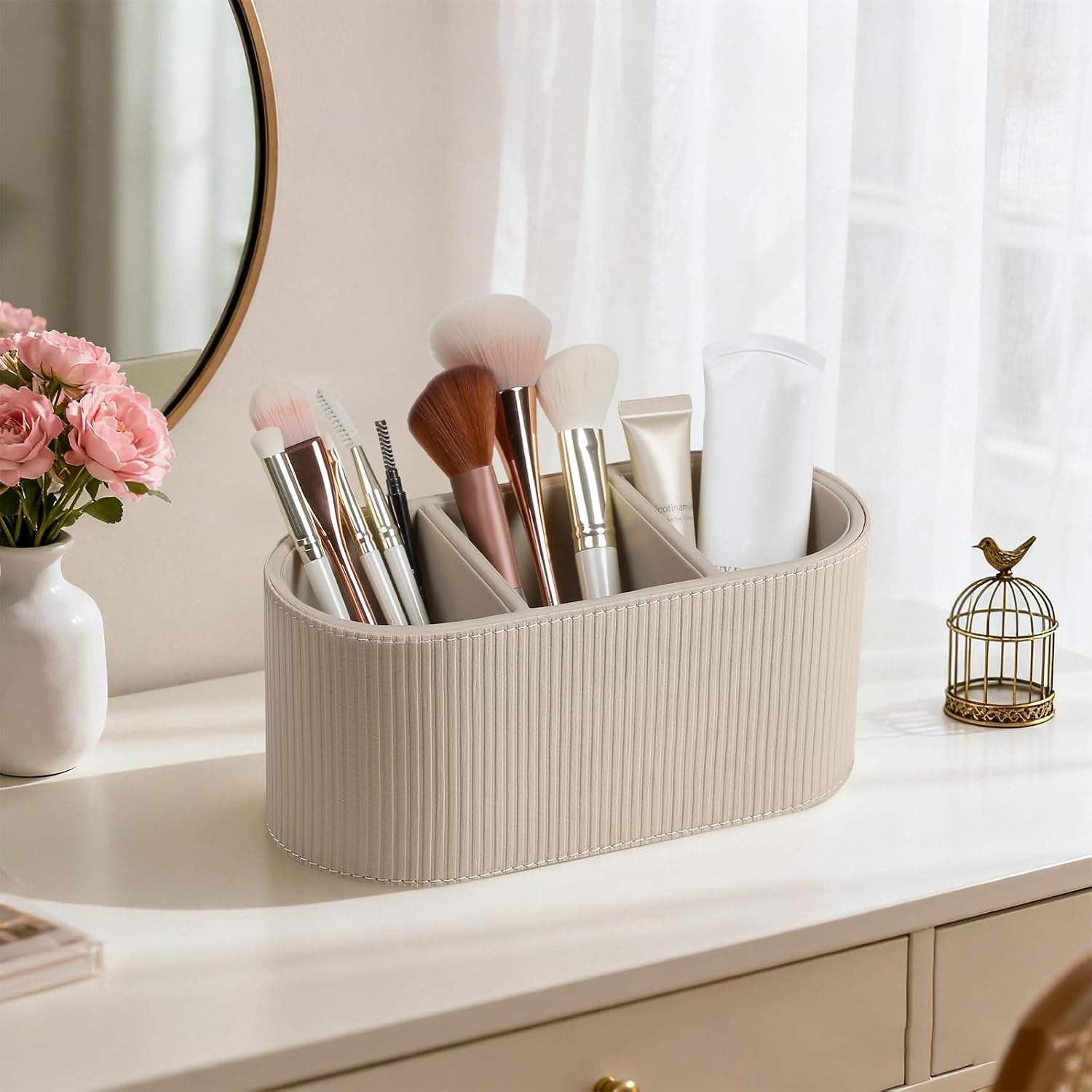 Aesthetic Remote Control Holder / Beige
