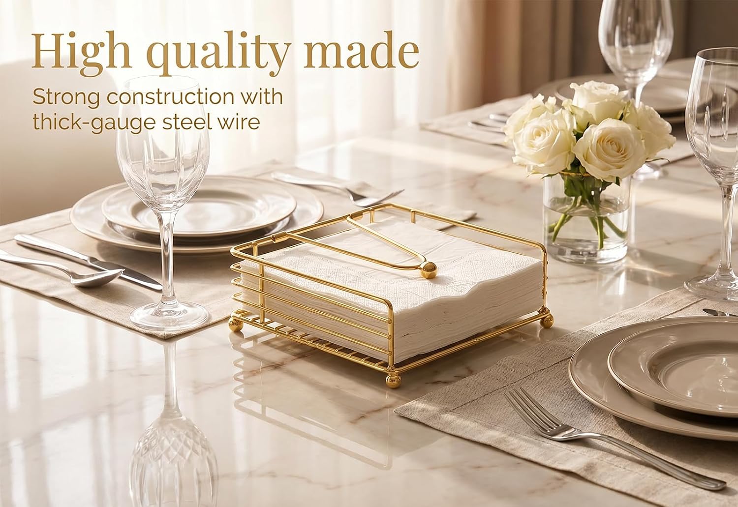 Napkin Holder / Square Cocktail Paper Holder of Elegant
