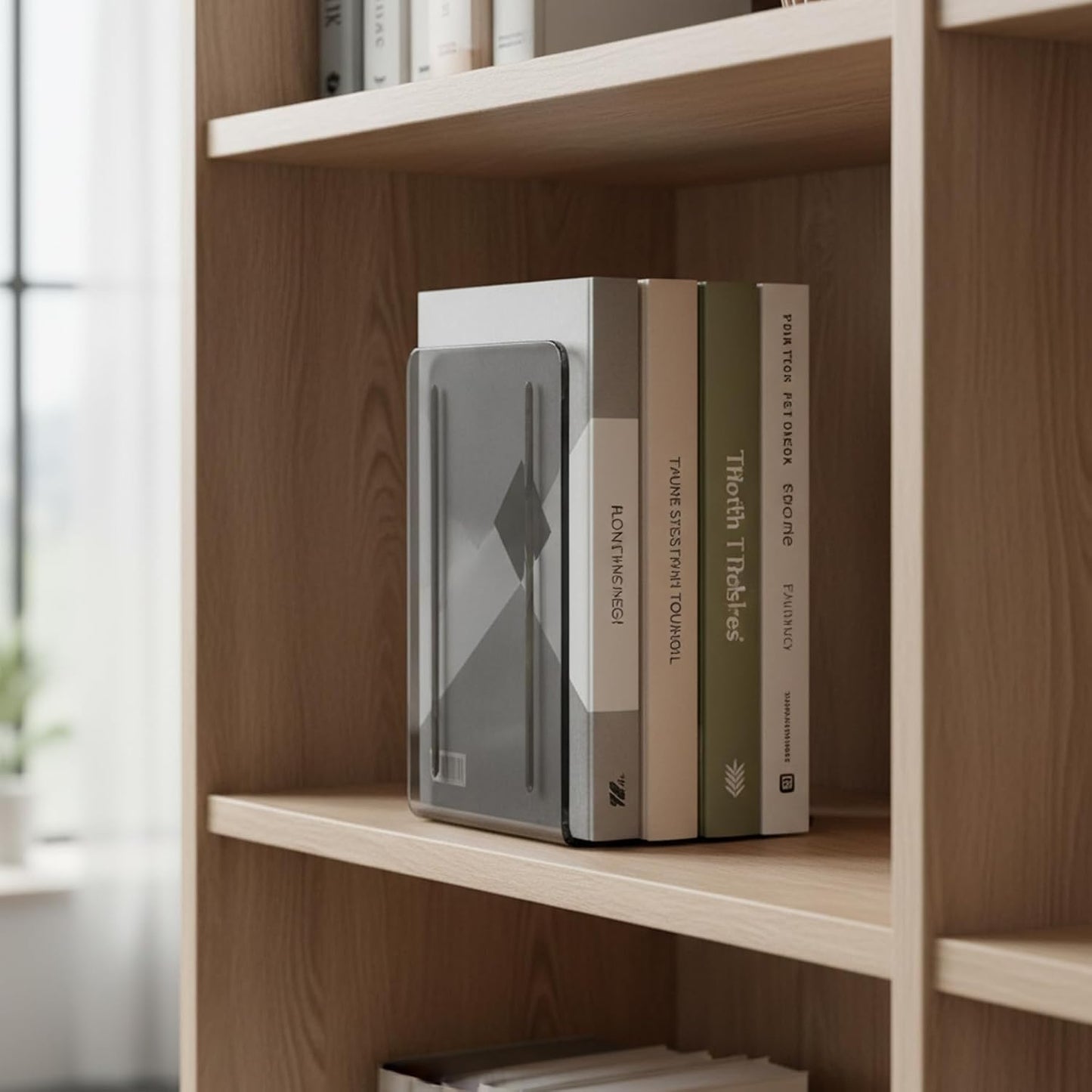Book Holder / Bookends 1 Pair / Clear