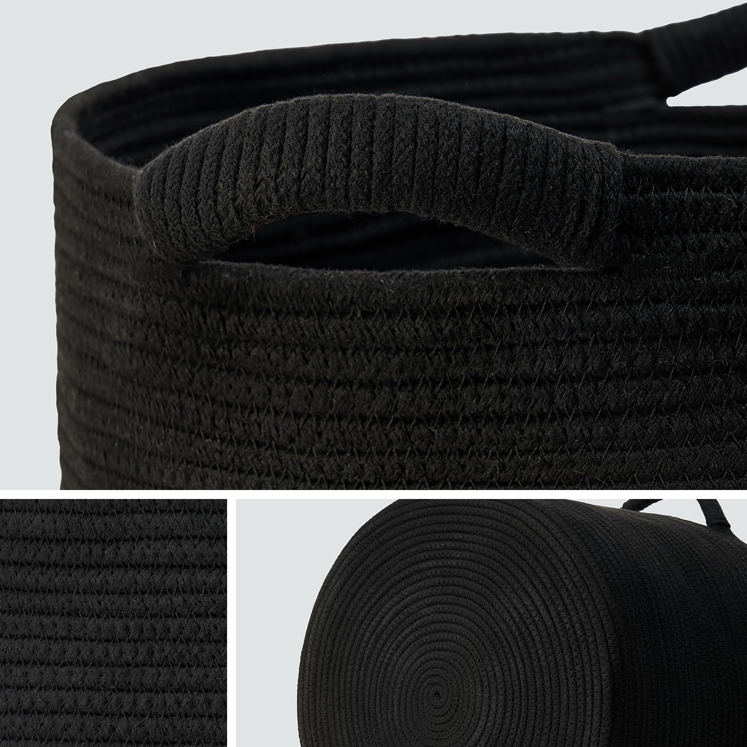 Blanket Basket / Pillows & Laundry / Black / 16 x 16 x 14