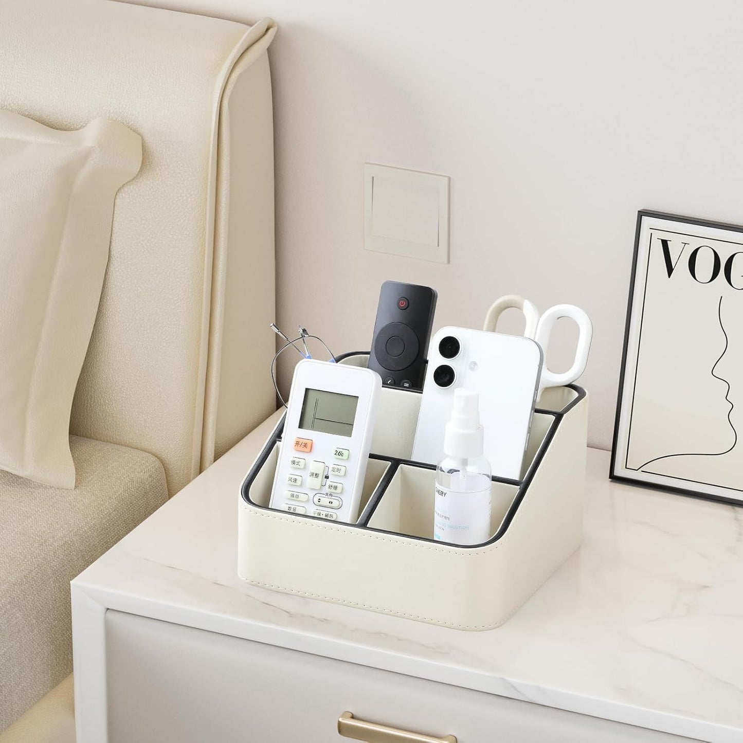Remote Control Holder / Cream