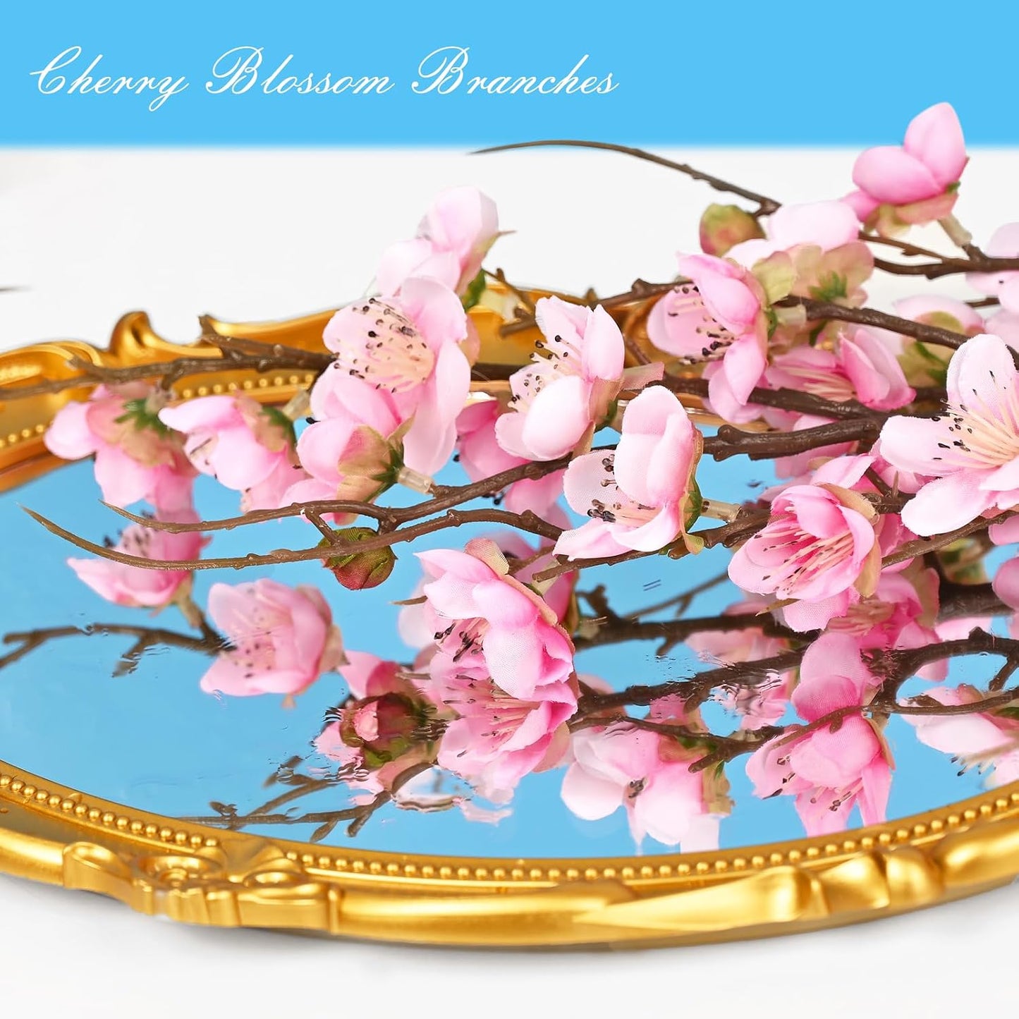 36'' Long Stem Artificial Flowers for Tall Vase / Pink / Set of 4