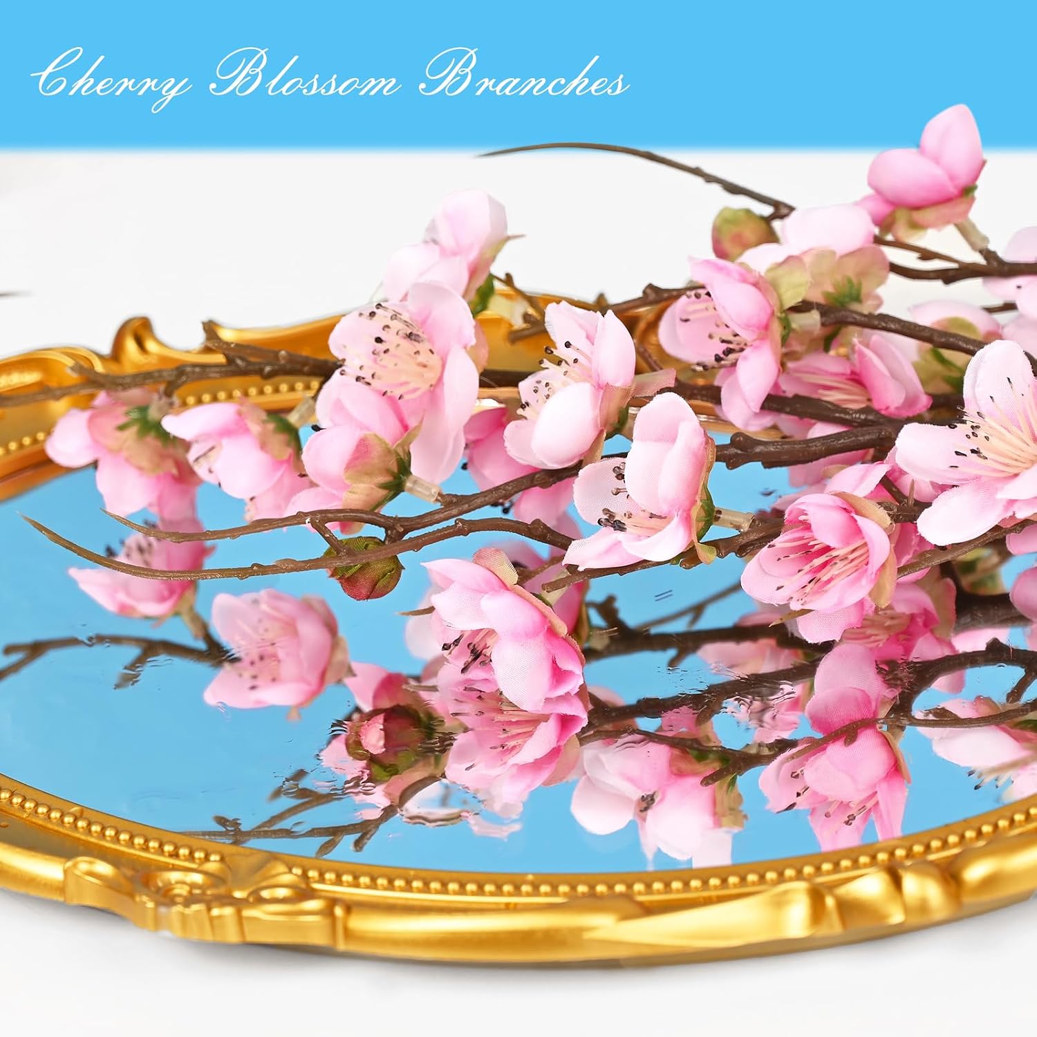 36'' Long Stem Artificial Flowers for Tall Vase / Pink / Set of 4
