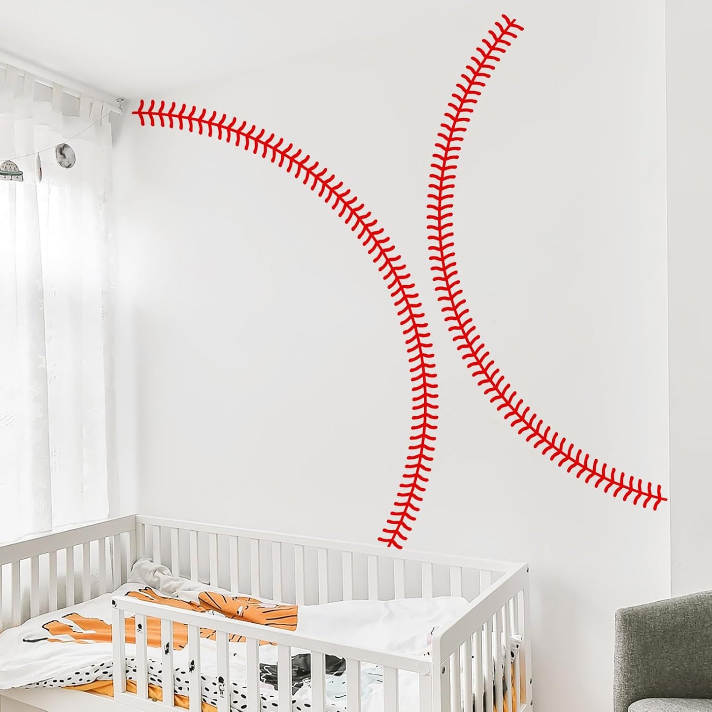 Sports Art Mural Wall Stickers / Baseball Wall Decal