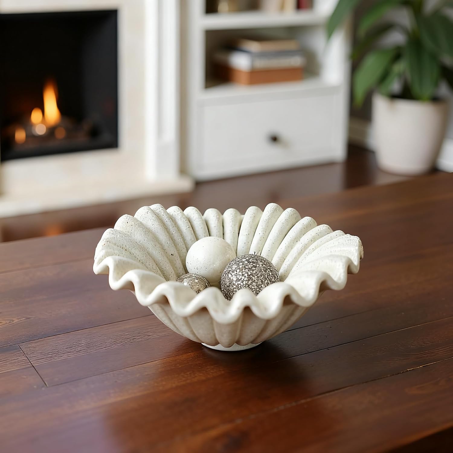 Scalloped Pedestal Bowls for Modern Home Decor / Light Gray-b / 6inch
