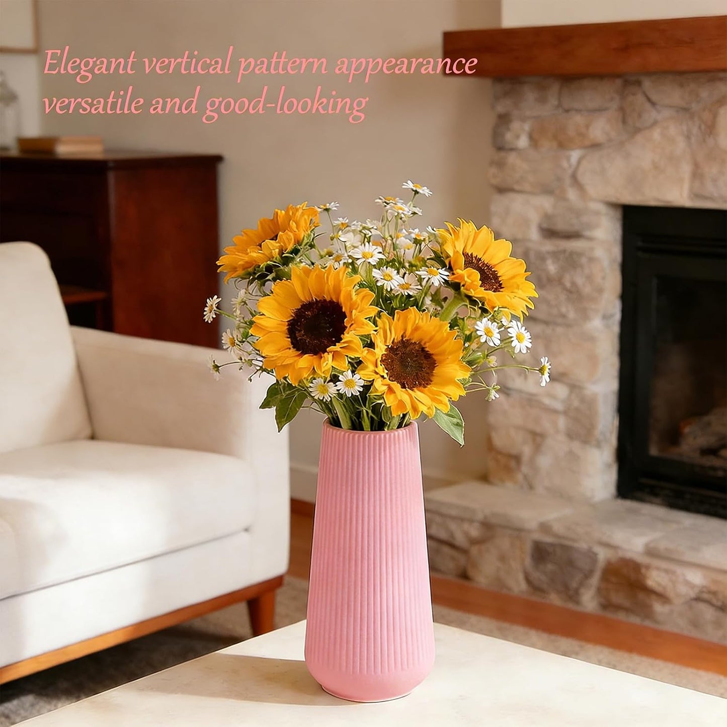 Ceramic Vase for Pampas Grass / Pink