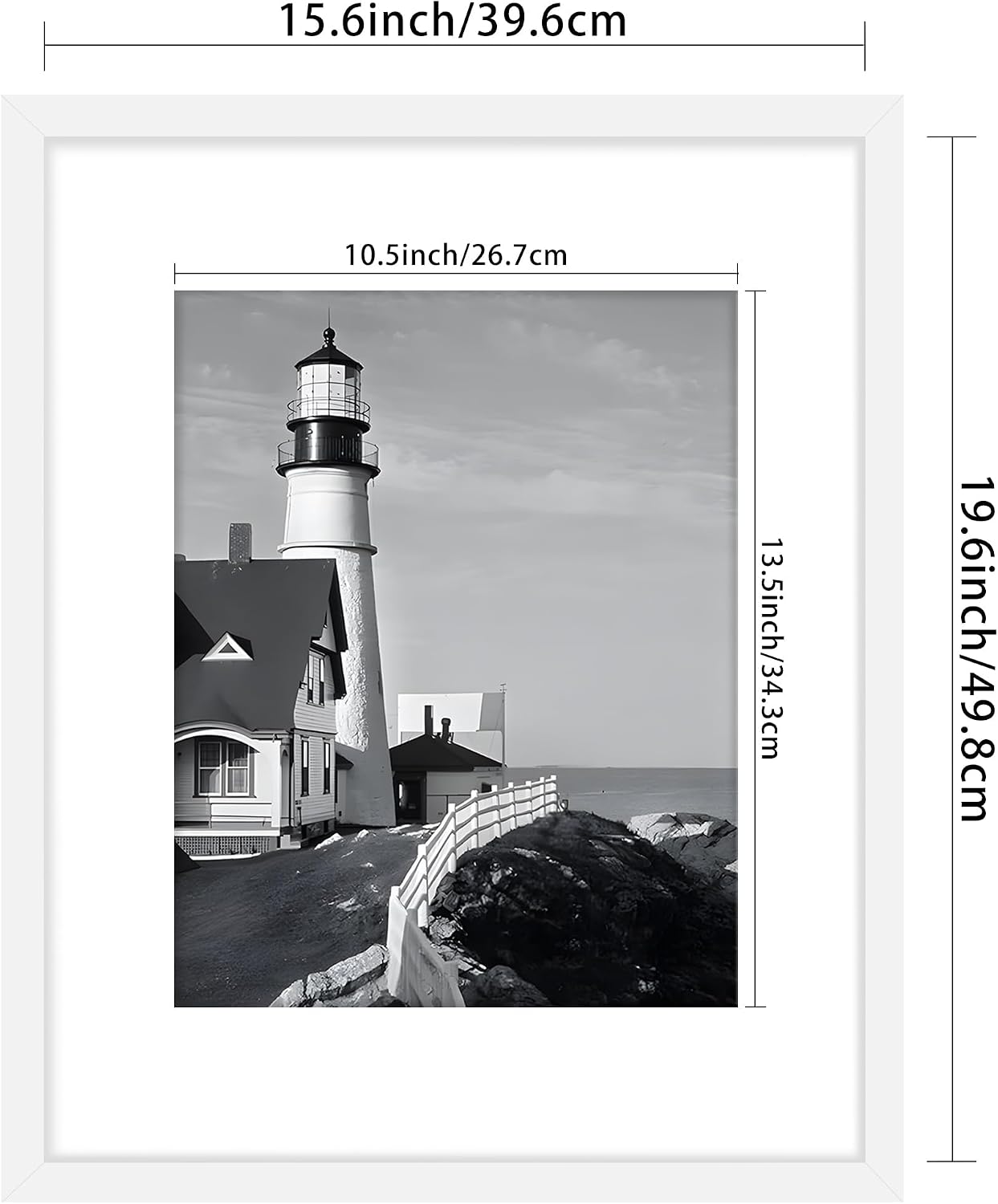16x20 White Picture Frame, Poster Frame for Wall, 3 Pack | Fits 11x14 Photos With Mat or 16x20 Without Mat, Vertical or