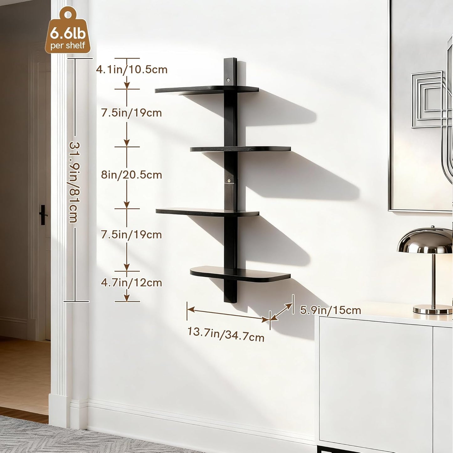 Floating Shelves / Black