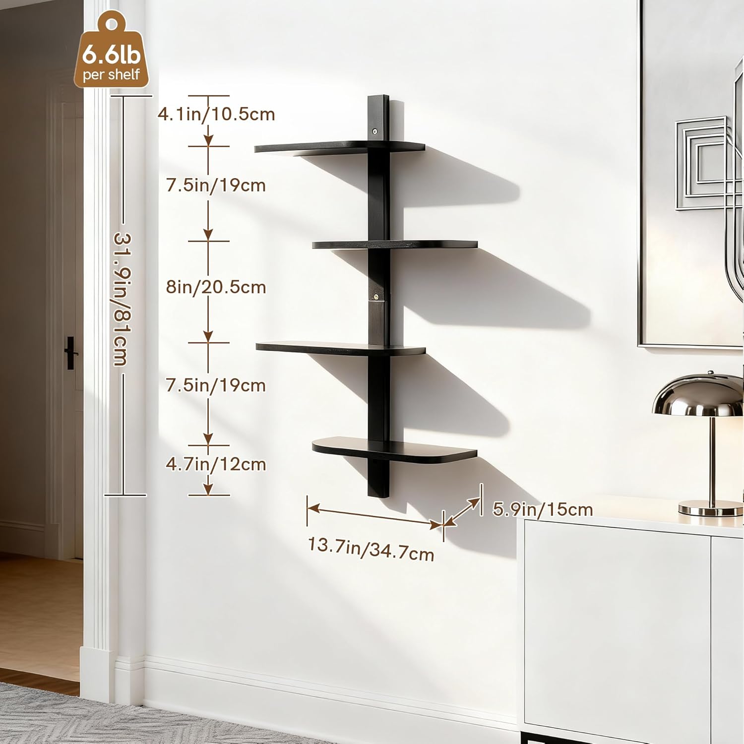 Floating Shelves / Black