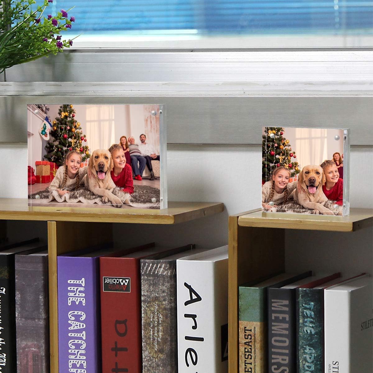 NIUBEE 8x10 Acrylic Picture Frames 3 Pack, Clear Tabletop Double Sided Magnetic Photo Frames | Shatterproof &Safe, 95%