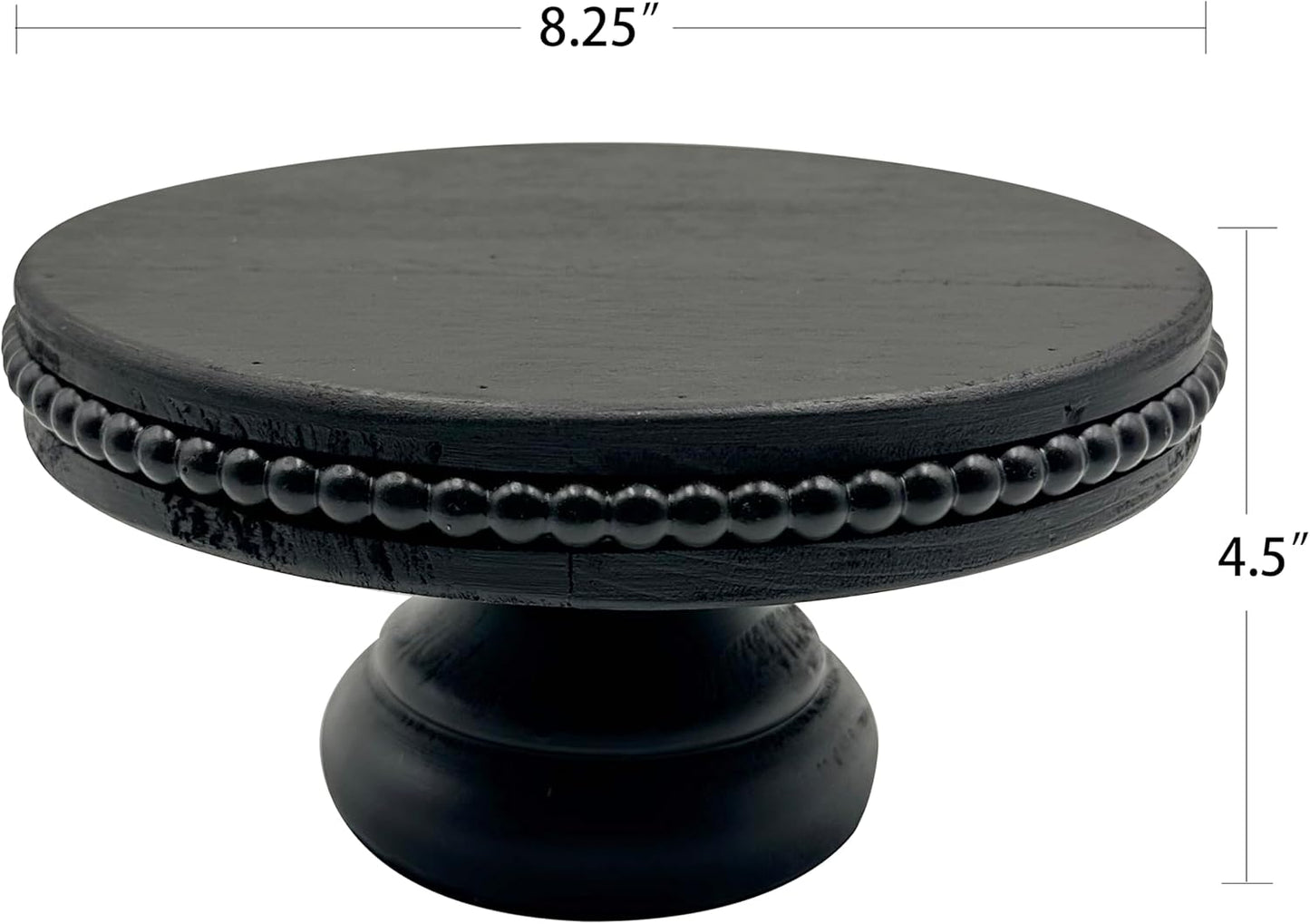 Shabby Chic Pedestal Tray Decor / White / 8.25 Inch