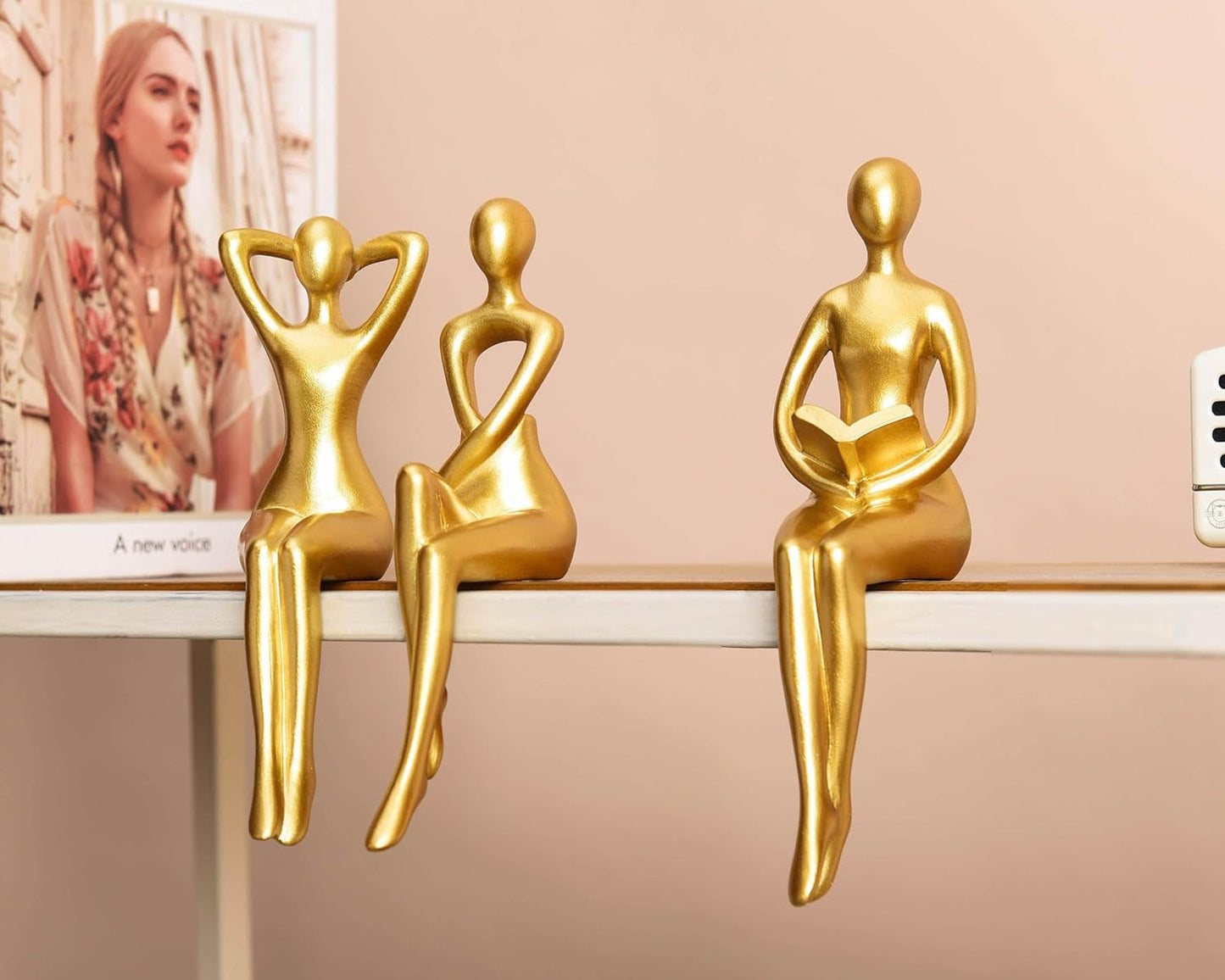 Abstract Statue Ornament Office Decor Modern Home Decor / Gold