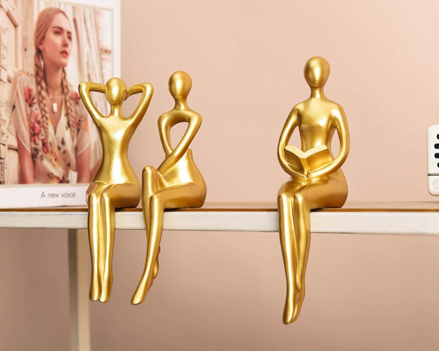 Abstract Statue Ornament Office Decor Modern Home Decor / Gold