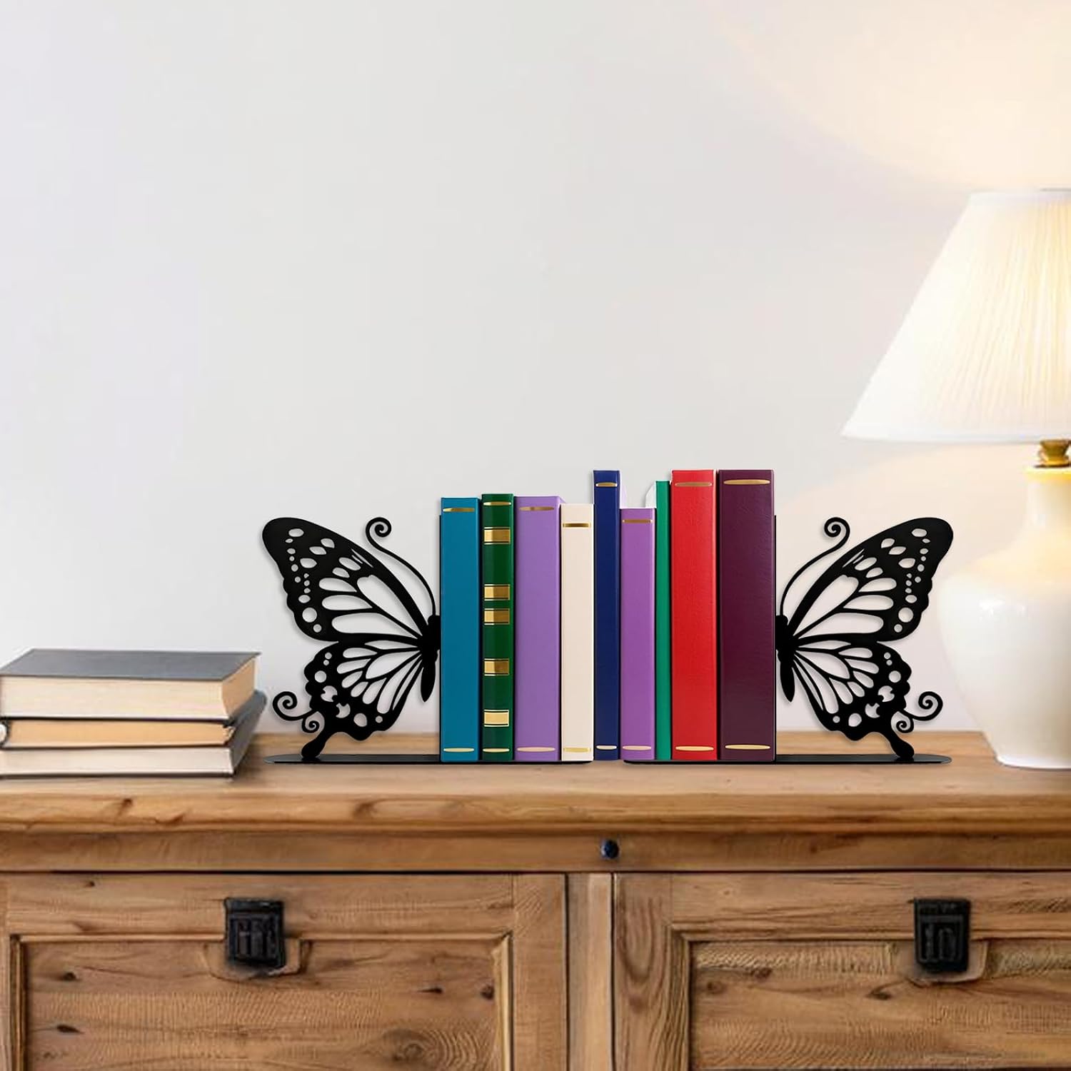 Metal Bookends Book Ends / Butterfly