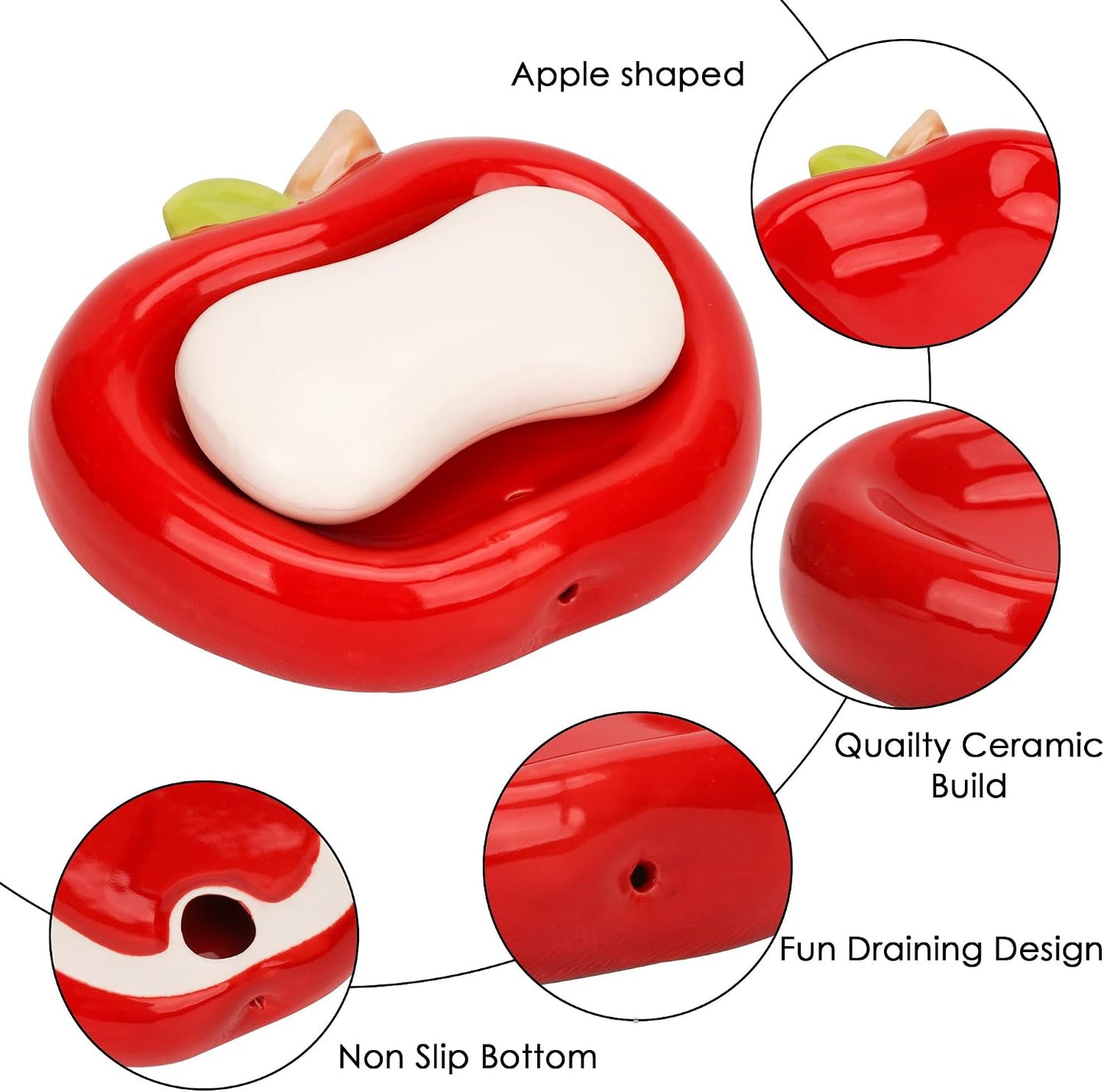 Soap Holder / No Lid Sink Side Soap Tray