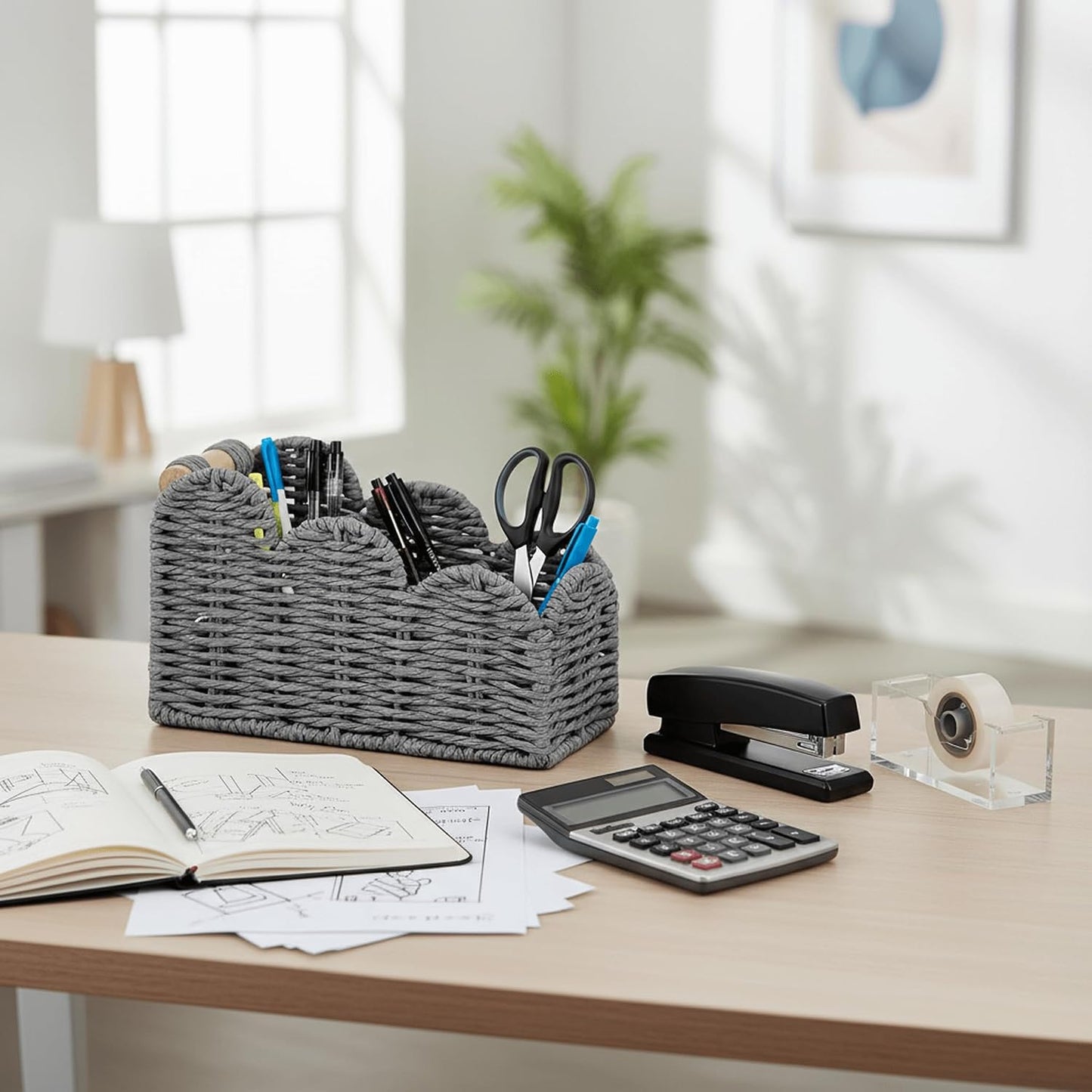 Remote Pen&Pencil Holder Cup / Grey / 3 Slots