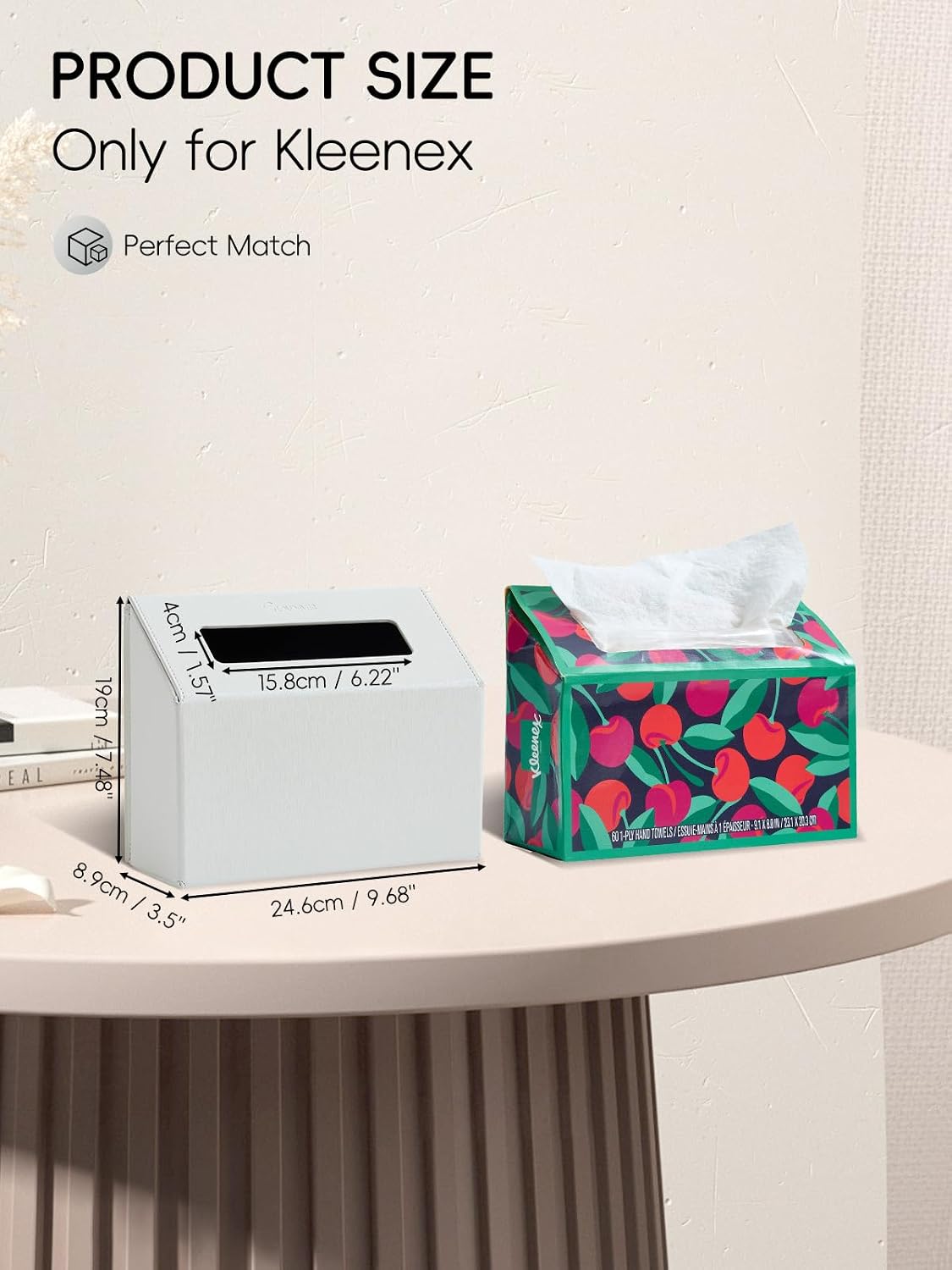 Hand Towel Box Cover Holder / Plain-polar Ice / Plain Style