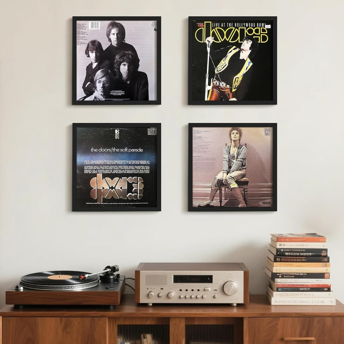 SESEAT 12.5x12.5 Vinyl Record Frames For Wall Display Set of 4 | album frames for vinyl records for Wall Art Display