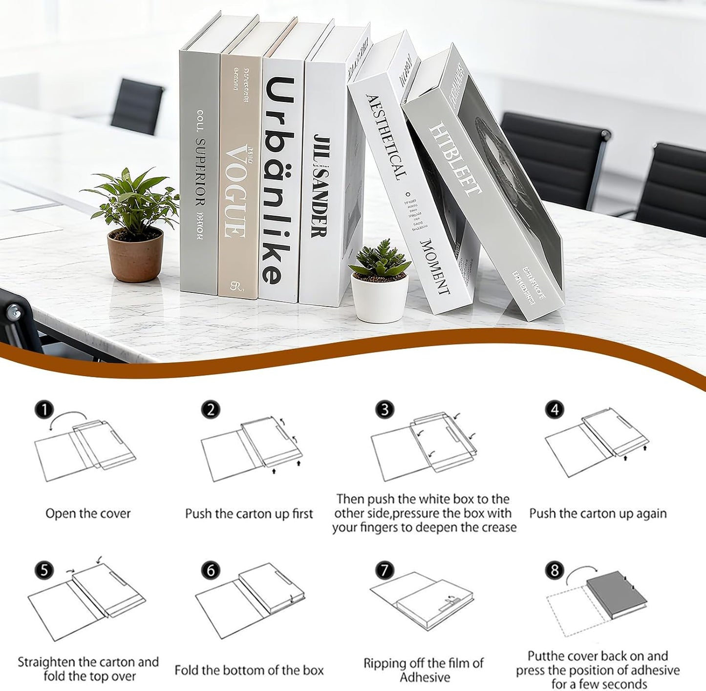 Fashion Faux Book Modern Decor Books / 27*17*4cm-b / Set of 6