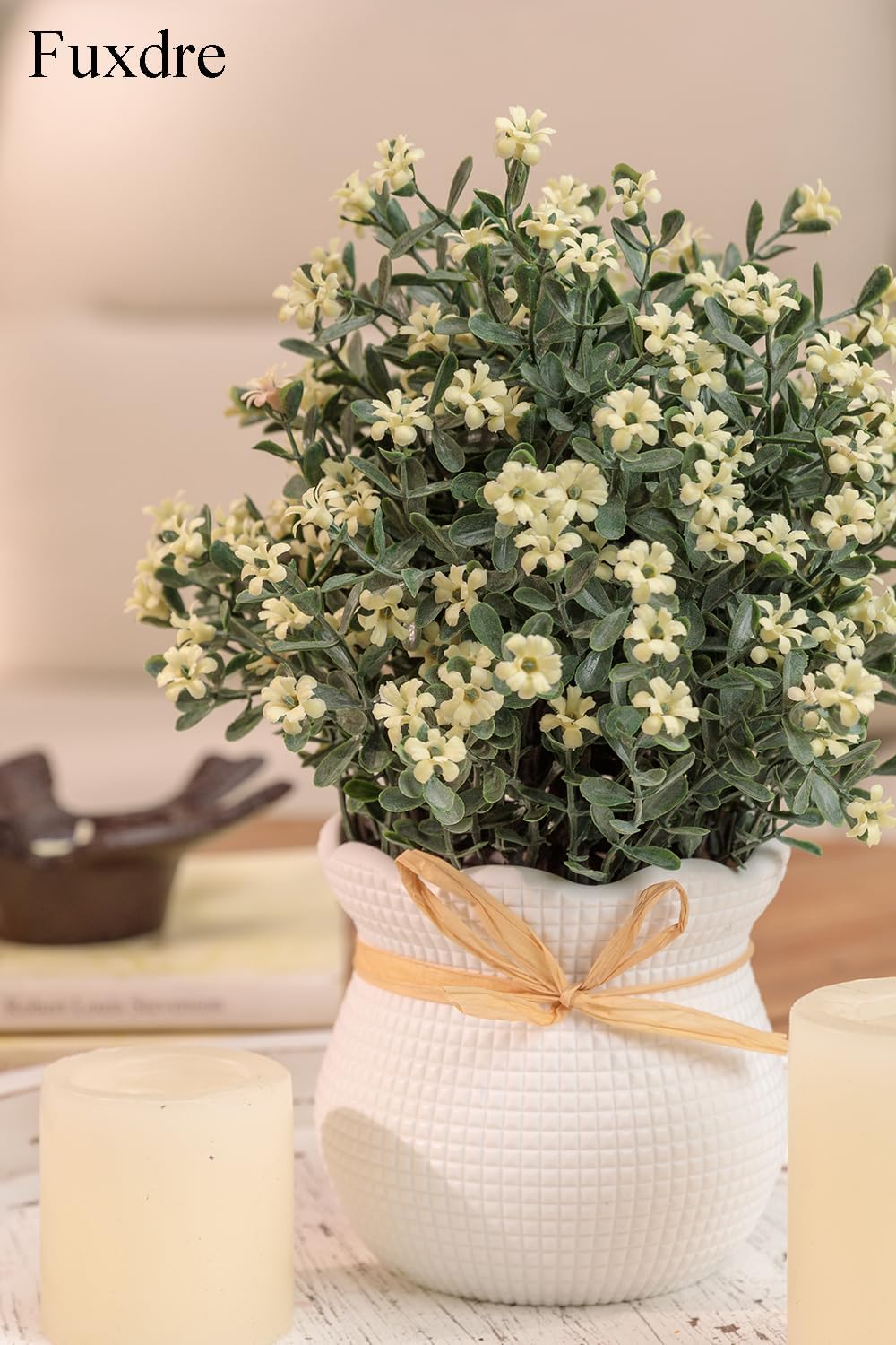 Faux Plants Indoor / Ivory / Floral / Set of 2