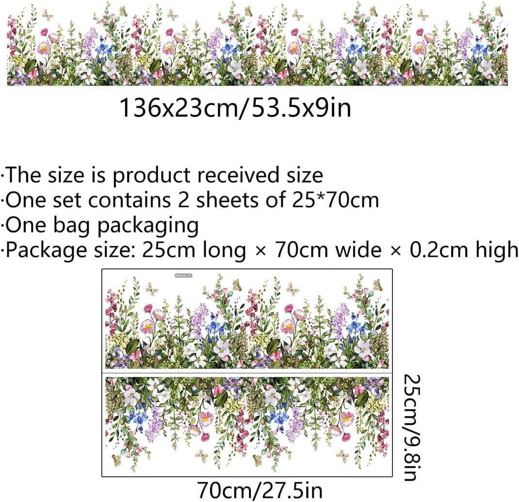 Big Wall Corner Stickers Flowers / Plant Grass