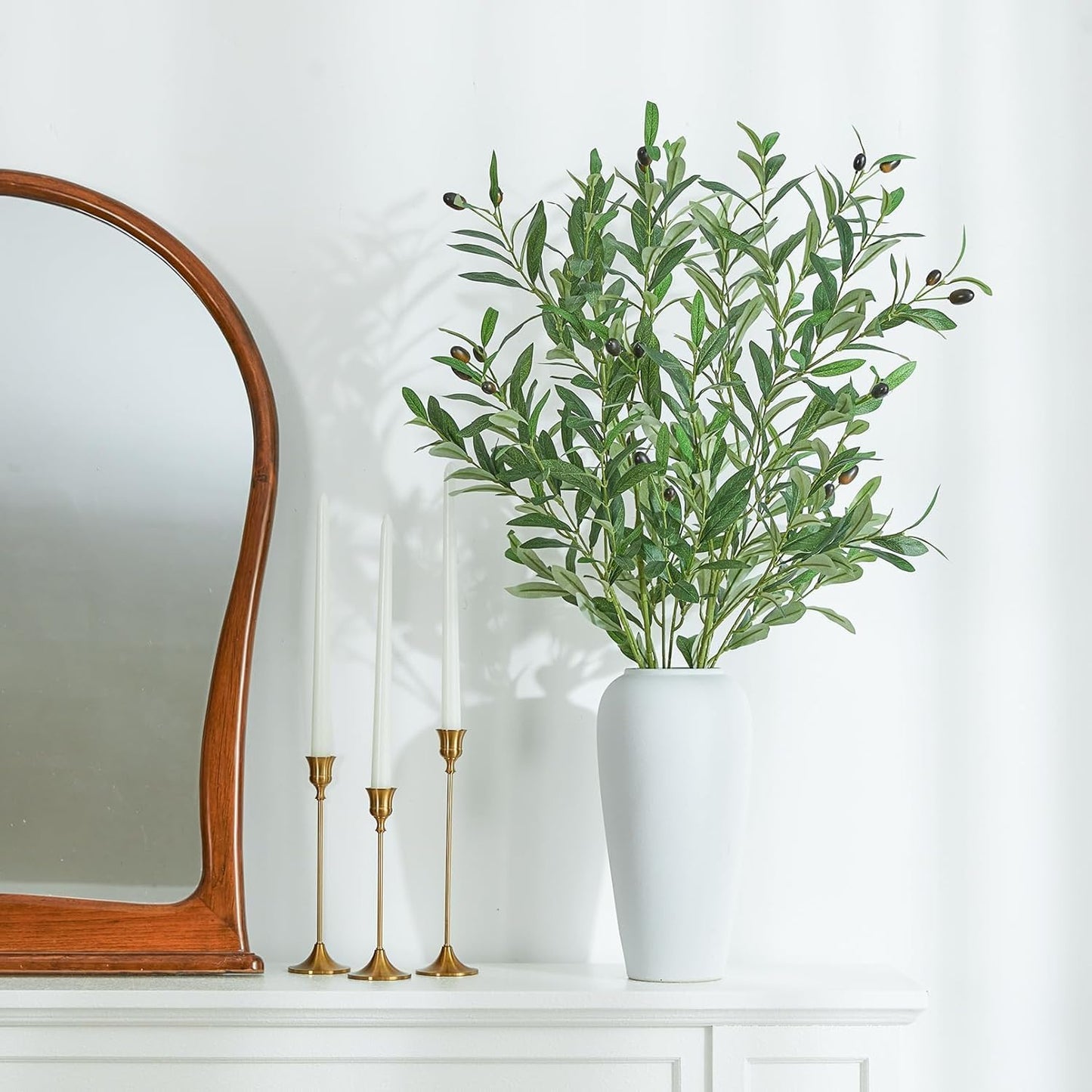 Artificial Olive Branches / Black / 39 Inch / Set of 4